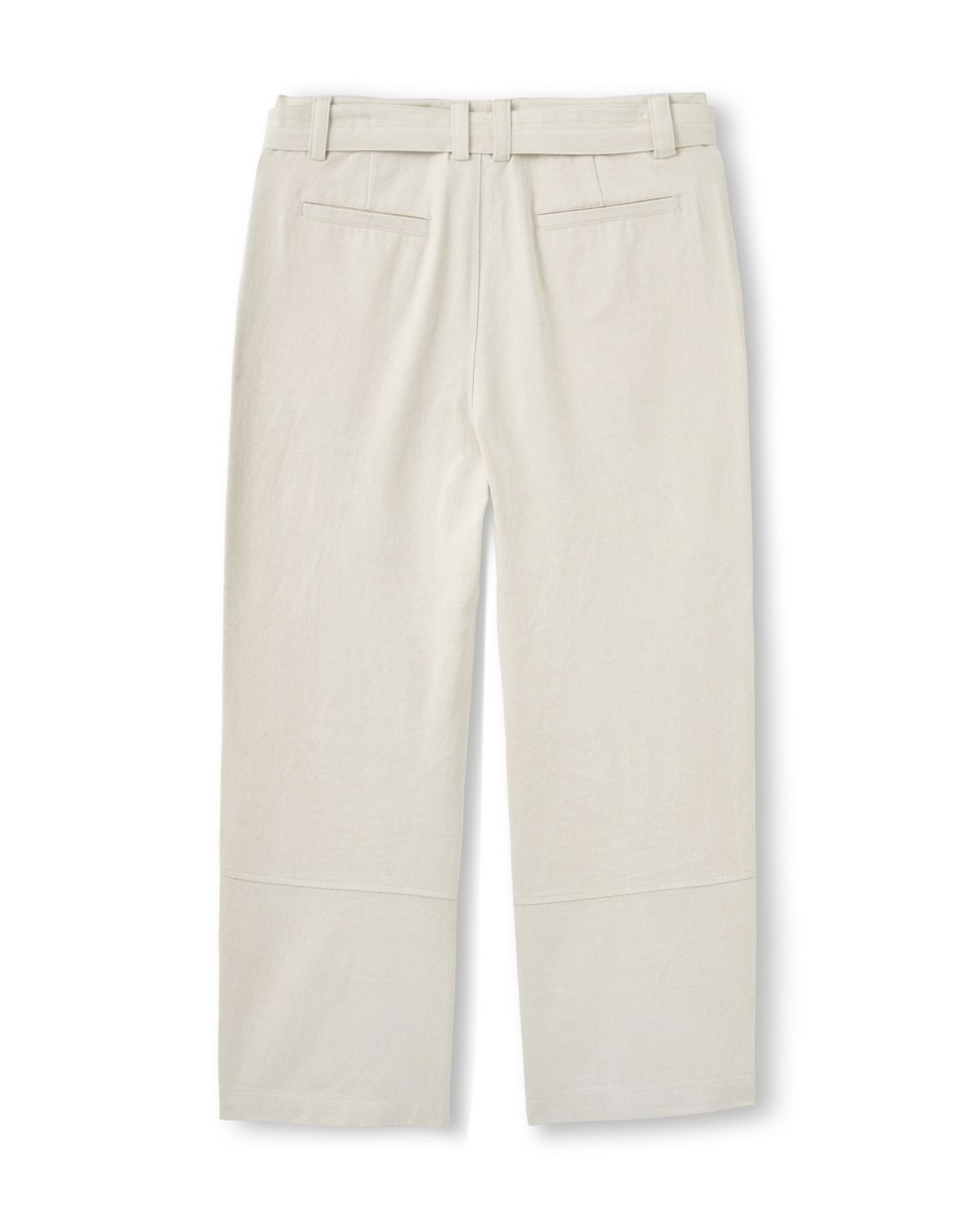 비슬로우(BESLOW) ONE TUCK WASHED BELTED PANTS ECRU