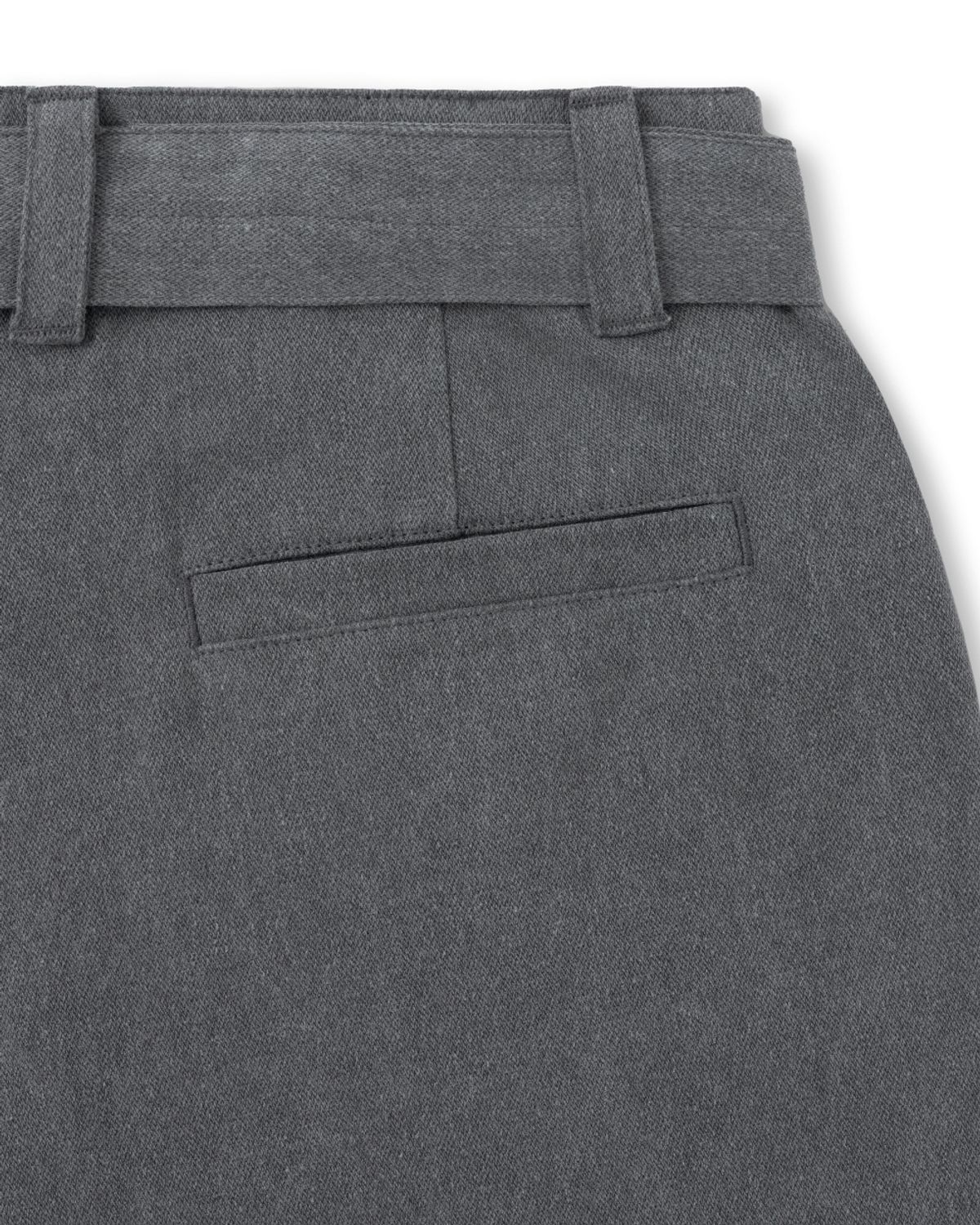 비슬로우(BESLOW) ONE TUCK WASHED BELTED PANTS CHARCOAL