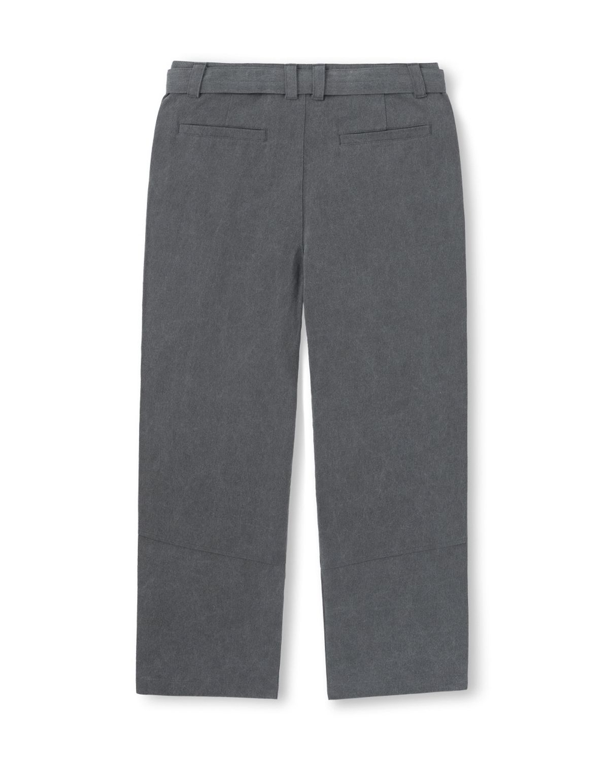 비슬로우(BESLOW) ONE TUCK WASHED BELTED PANTS CHARCOAL