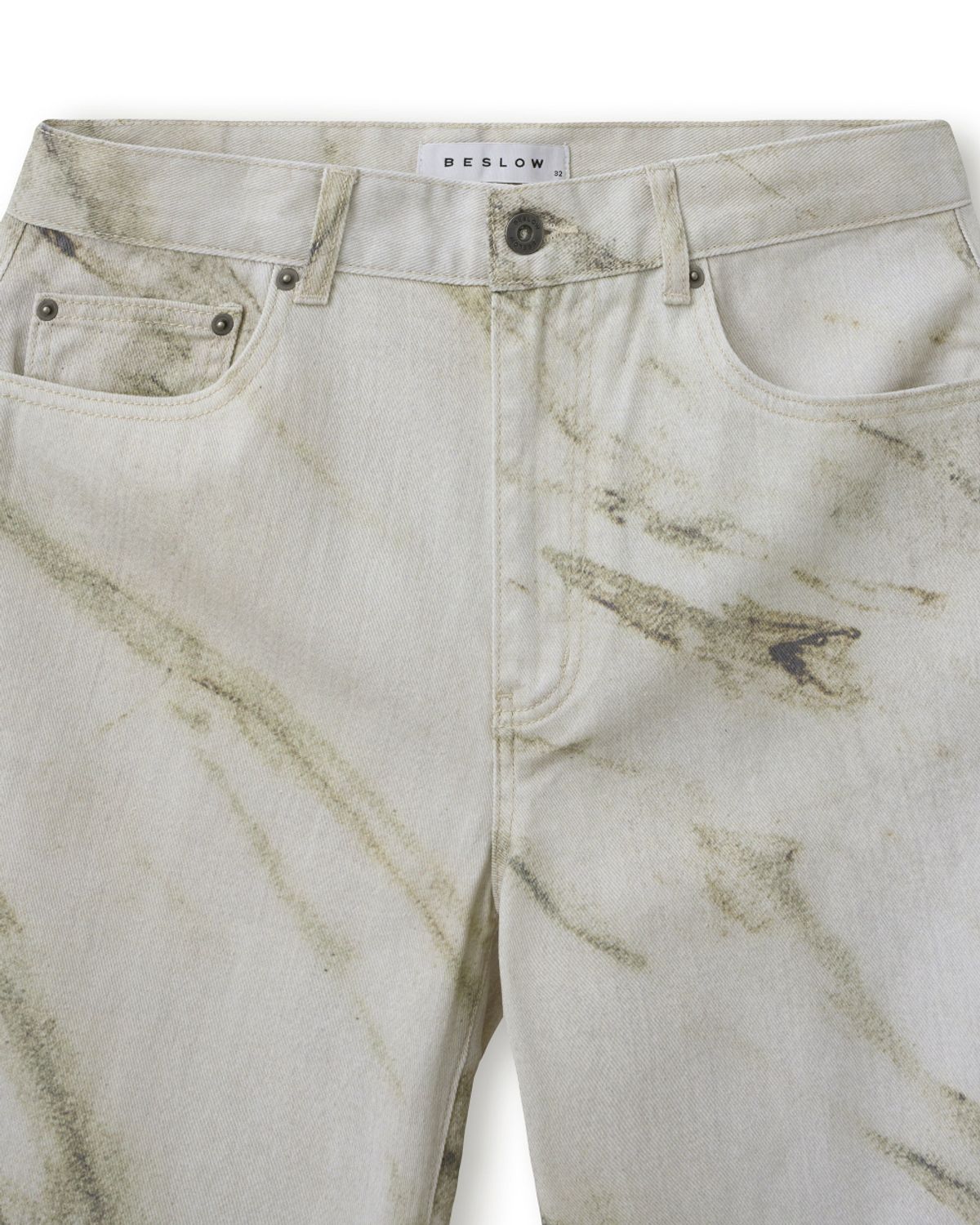 비슬로우(BESLOW) MARBLE DIGITAL PRINT DENIM PANTS MARBLE