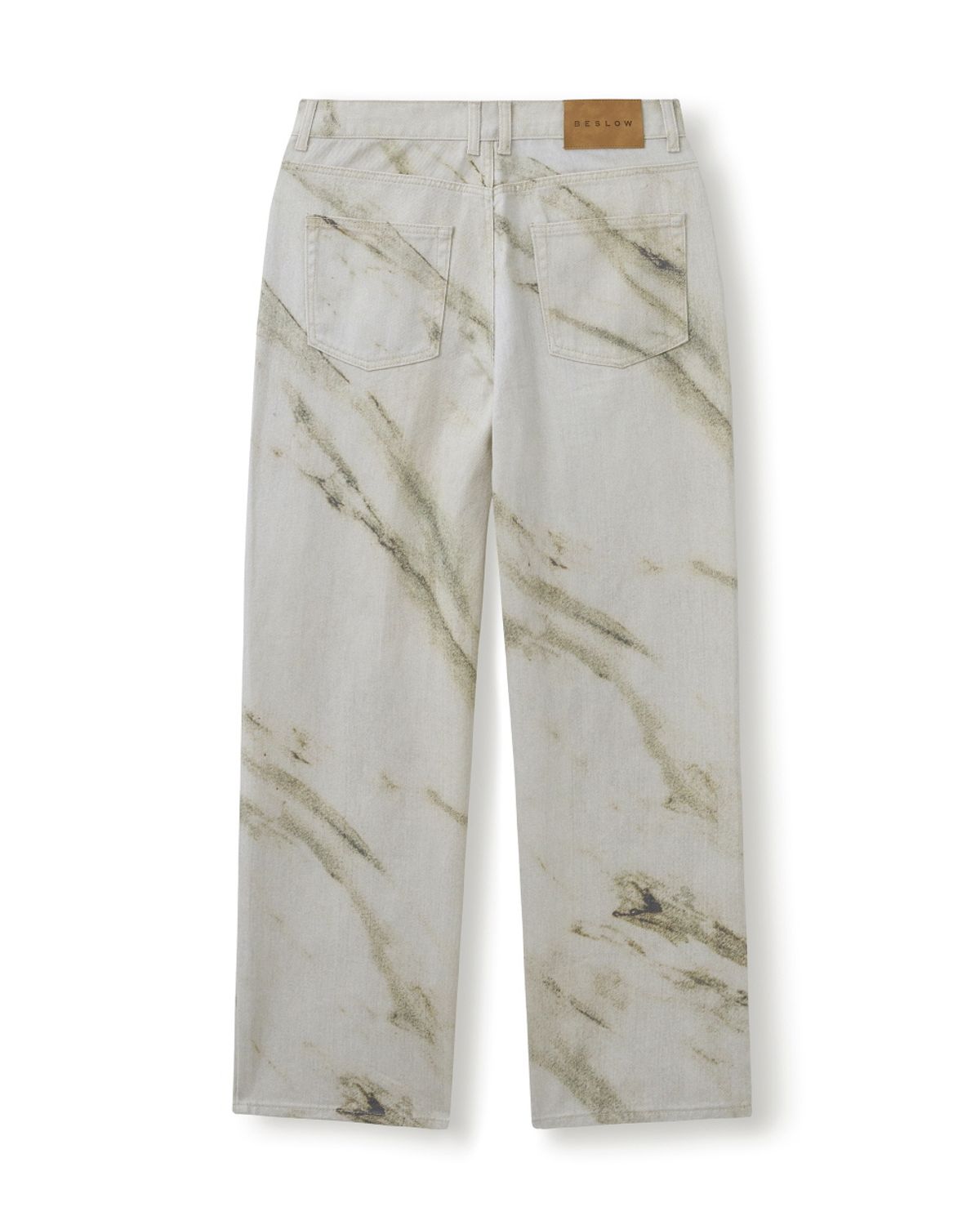 비슬로우(BESLOW) MARBLE DIGITAL PRINT DENIM PANTS MARBLE