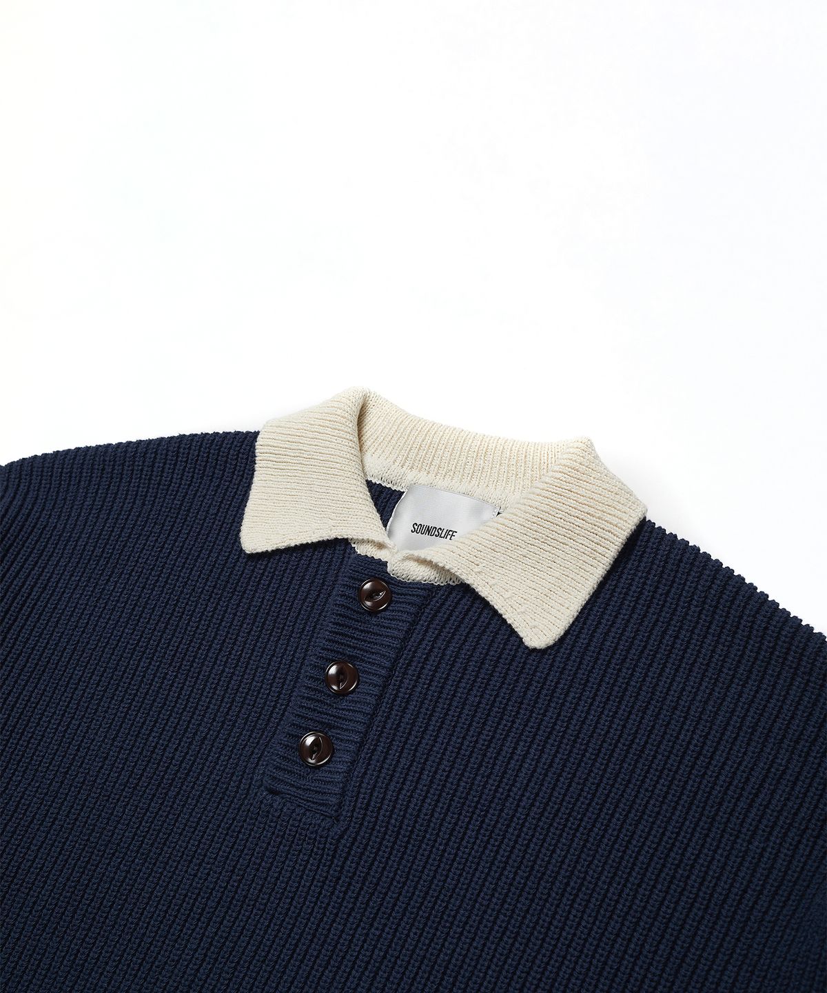 사운즈라이프(SOUNDSLIFE) Heavy Cotton Rugby Knit Navy