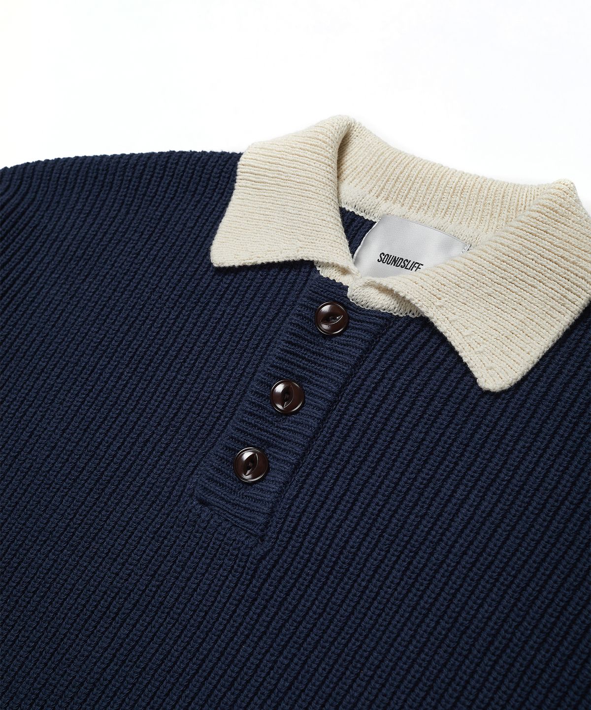사운즈라이프(SOUNDSLIFE) Heavy Cotton Rugby Knit Navy