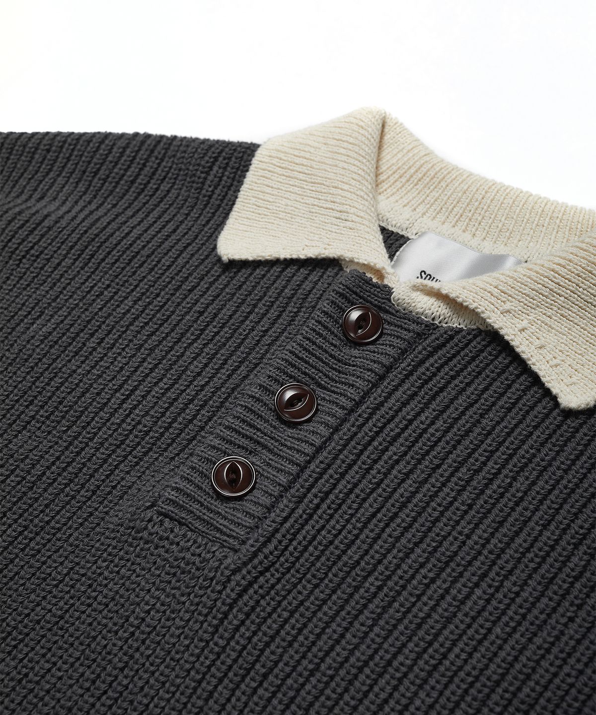 사운즈라이프(SOUNDSLIFE) Heavy Cotton Rugby Knit Charcoal