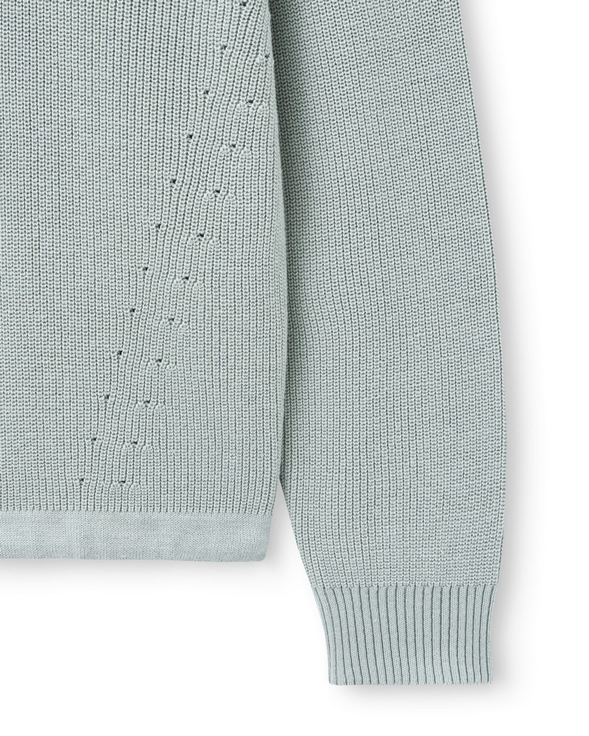 비슬로우(BESLOW) HALF ZIP-UP HOOD KNIT SAGE GREEN