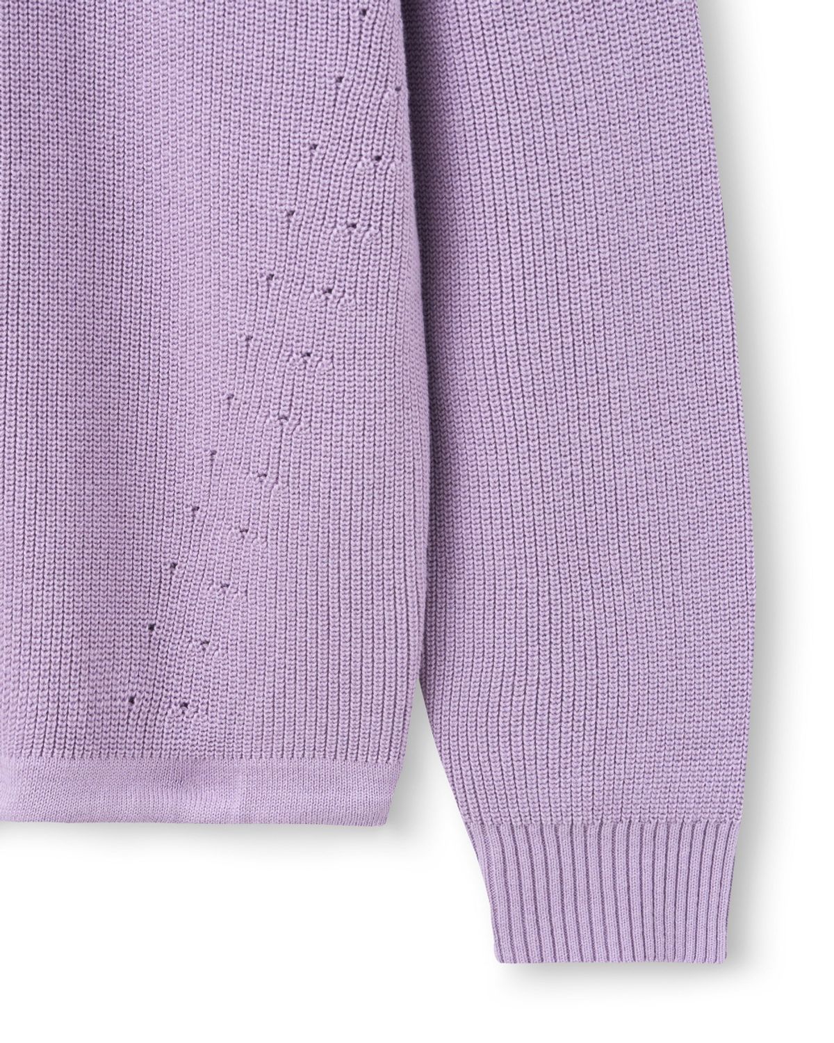 비슬로우(BESLOW) HALF ZIP-UP HOOD KNIT LILAC