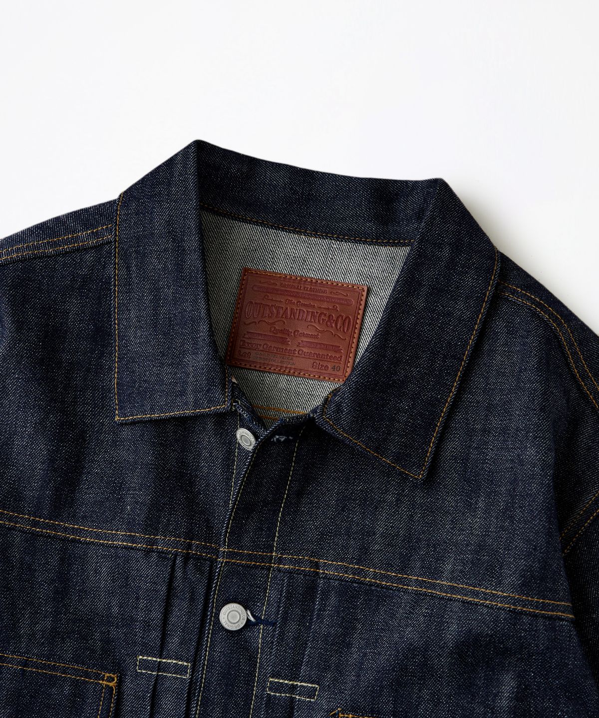 아웃스탠딩(OUTSTANDING) SELVEDGE DENIM 2ND JACKET_INDIGO