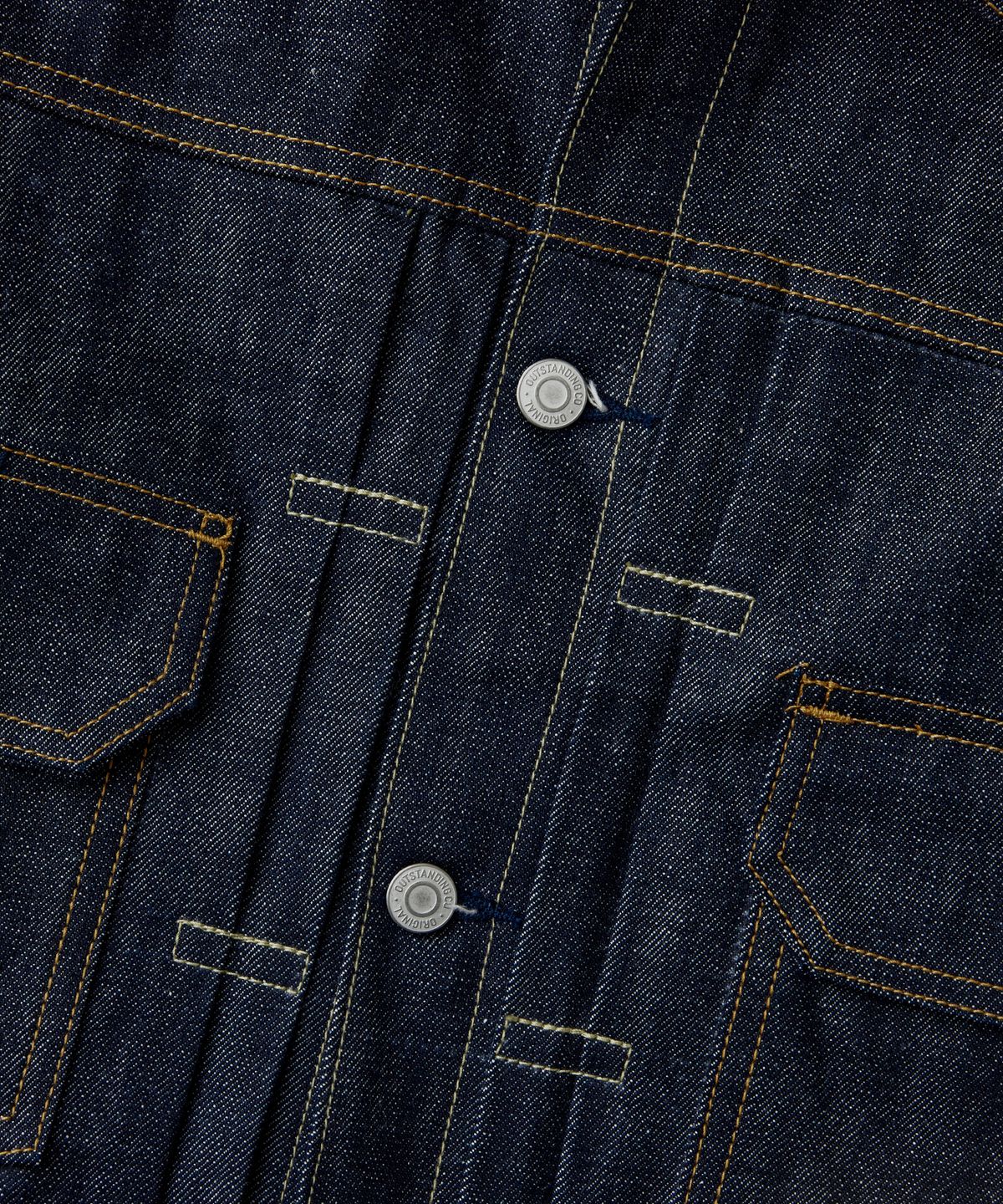 아웃스탠딩(OUTSTANDING) SELVEDGE DENIM 2ND JACKET_INDIGO