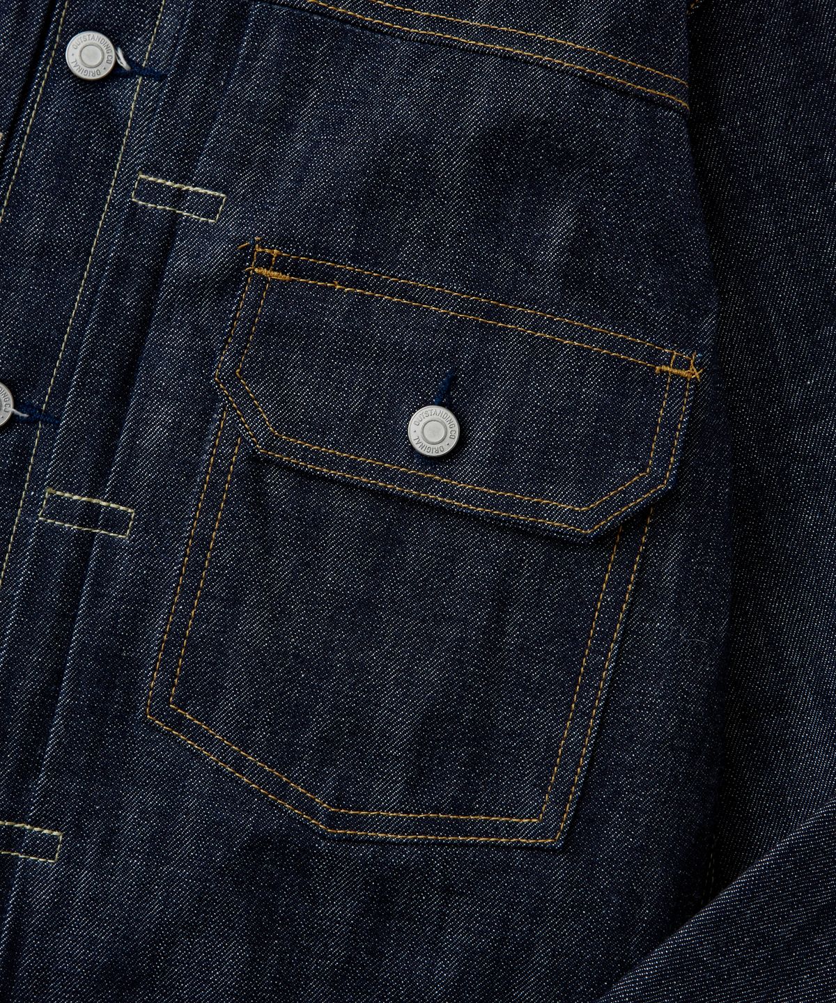 아웃스탠딩(OUTSTANDING) SELVEDGE DENIM 2ND JACKET_INDIGO