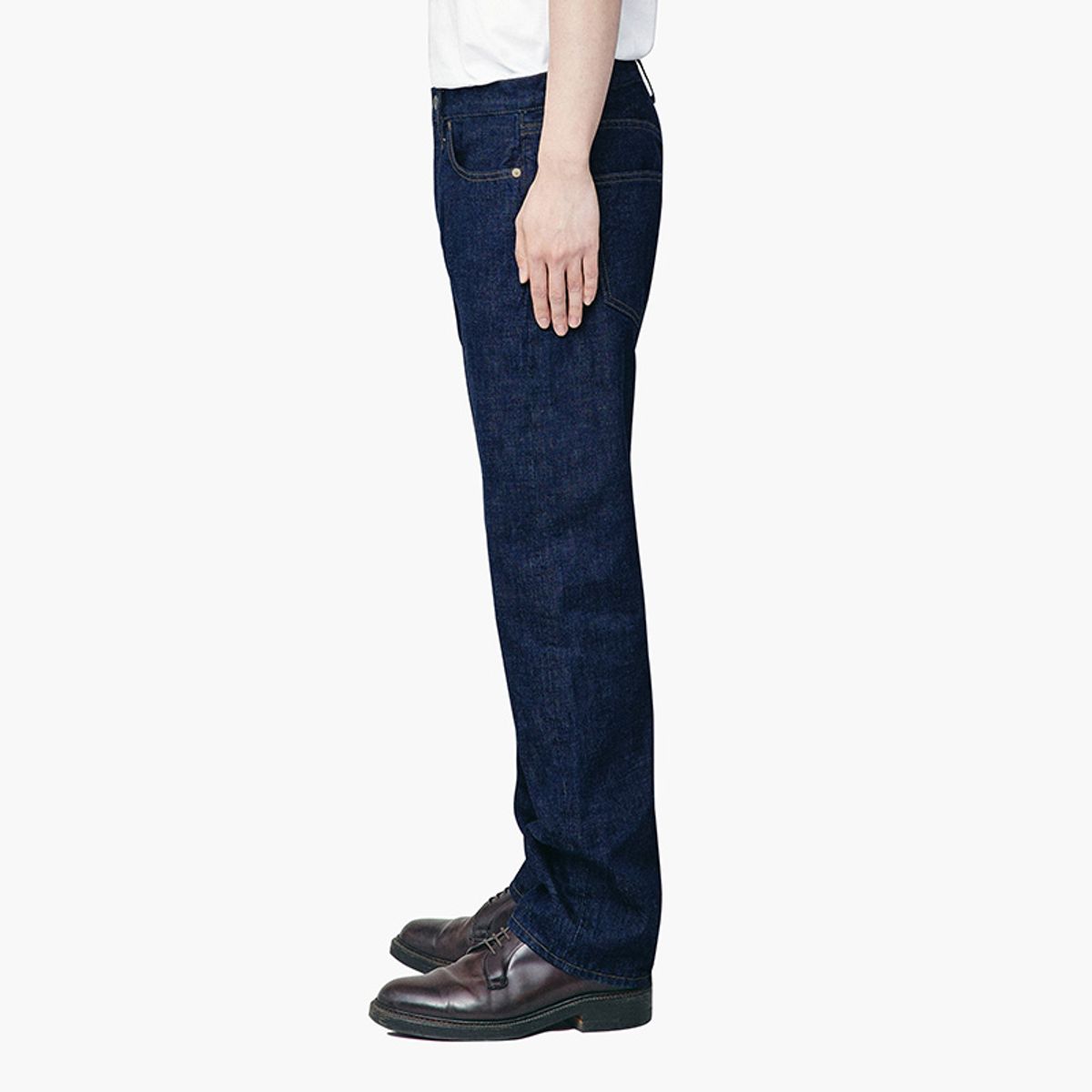 아웃스탠딩(OUTSTANDING) 60’S SELVEDGE SLIM CROP PANTS_INDIGO