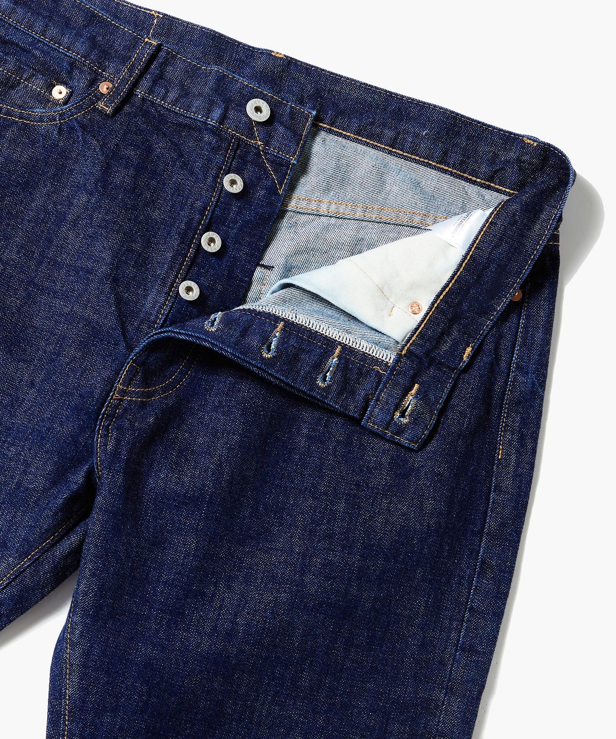 아웃스탠딩(OUTSTANDING) 60’S SELVEDGE SLIM CROP PANTS_INDIGO