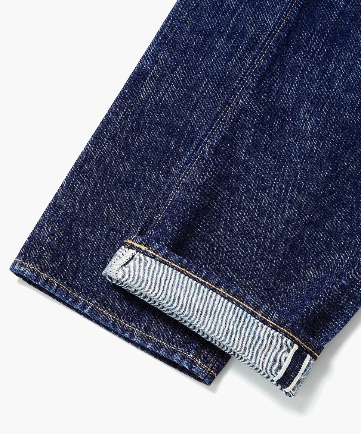 아웃스탠딩(OUTSTANDING) 60’S SELVEDGE SLIM CROP PANTS_INDIGO