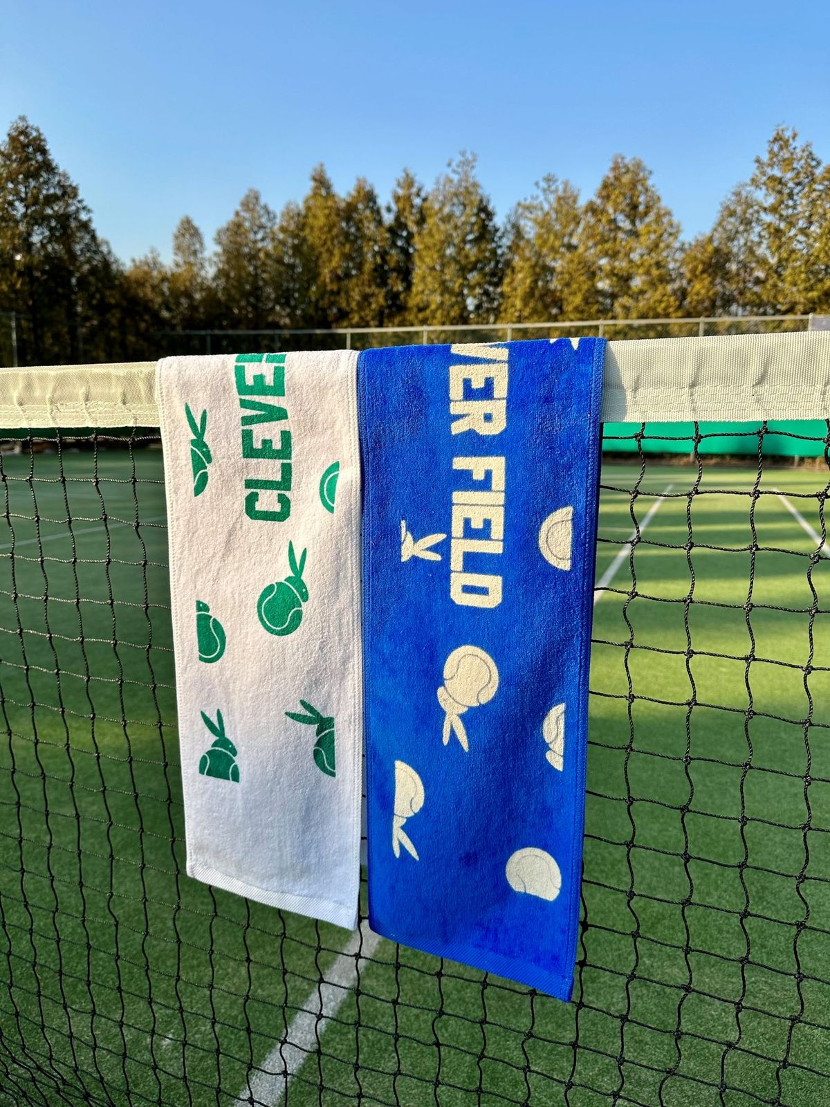 클레버필드(CLEVER FIELD) 테니스 스포츠 코튼 타올 [블루]