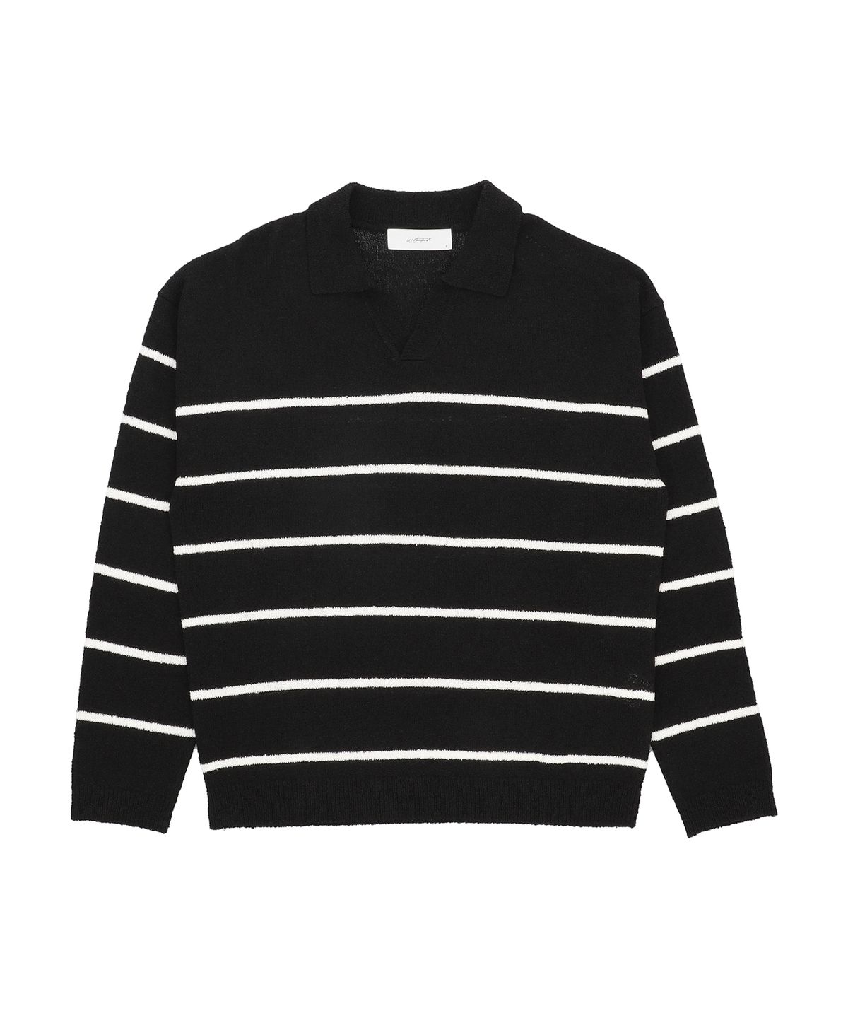 더블유스탠다드(W STANDARD) 핀스트라이프 카라넥 풀오버 [3 COLOR]