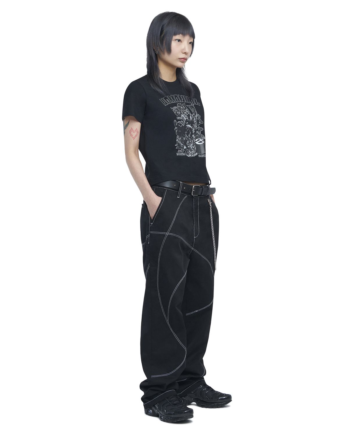 노매뉴얼(NOMANUAL) S.P T-SHIRT - BLACK