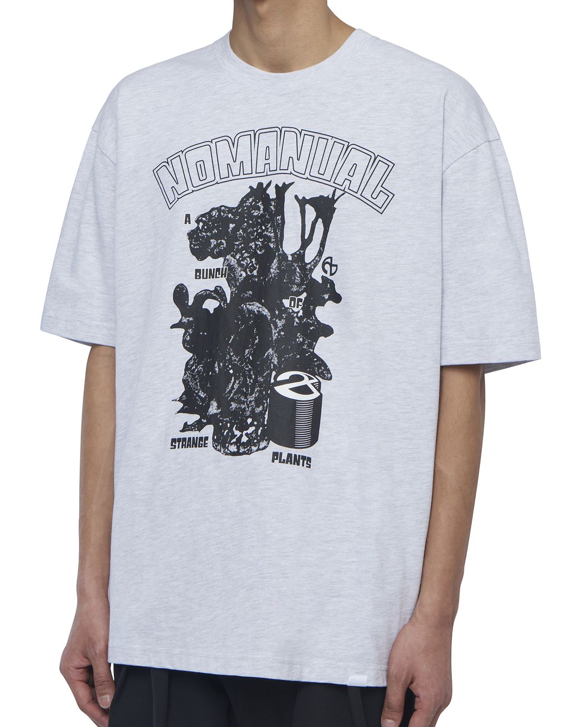 노매뉴얼(NOMANUAL) S.P T-SHIRT - WHITE MELANGE