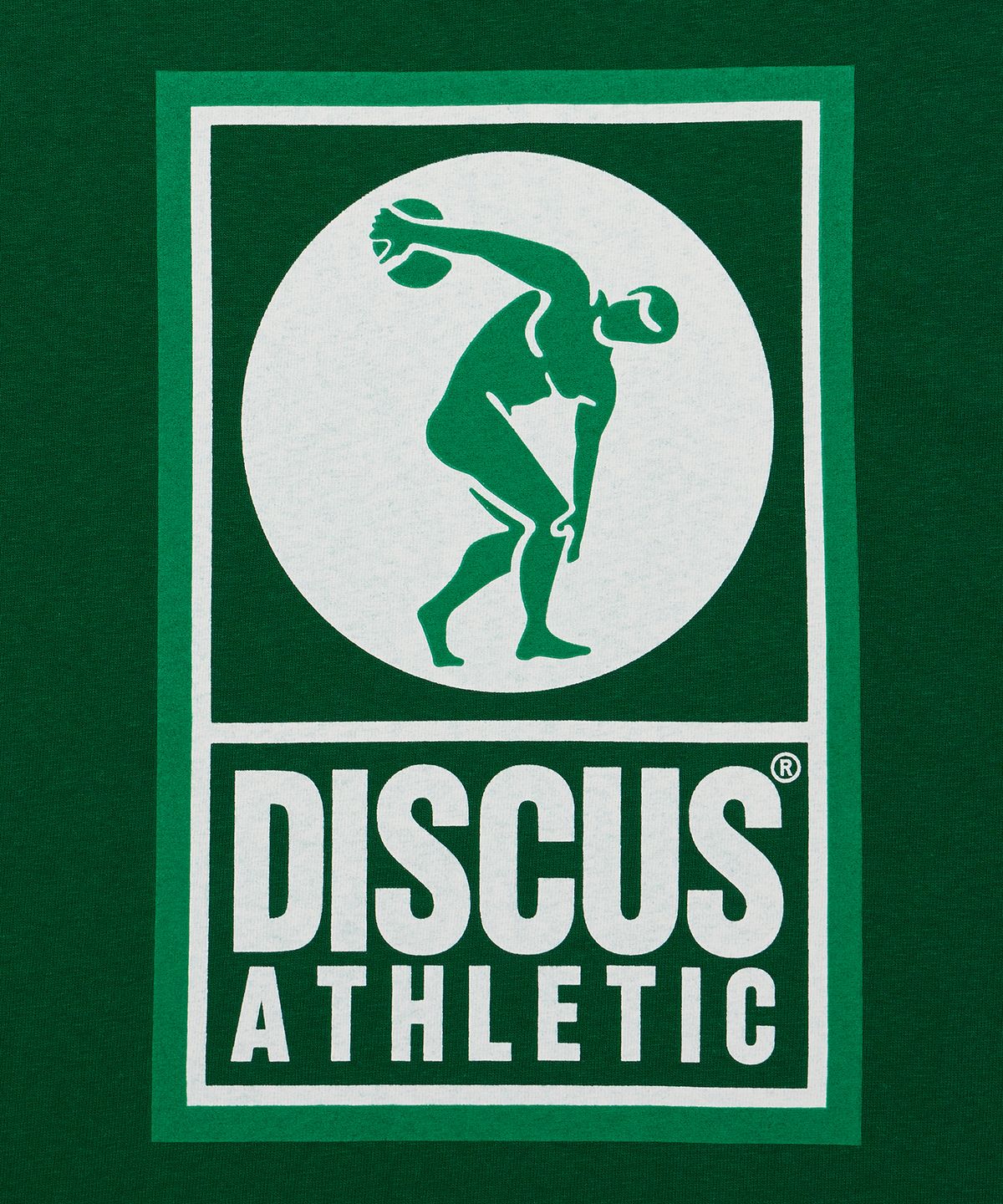 디스커스 애슬레틱(DISCUS ATHLETIC) 슈퍼 헤비웨이트 레귤러 핏 로고 티셔츠 그린