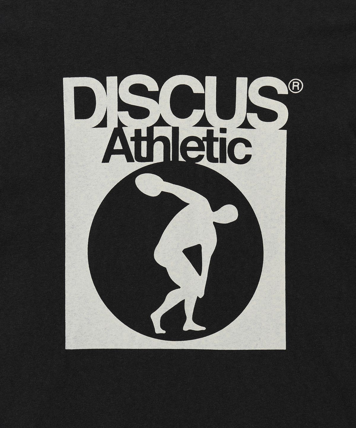 디스커스 애슬레틱(DISCUS ATHLETIC) 슈퍼 헤비웨이트 레귤러 핏 빈티지 로고 티셔츠 블랙
