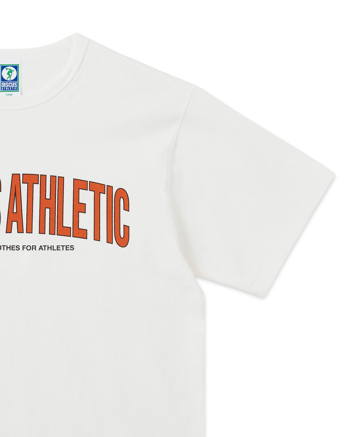 디스커스 애슬레틱(DISCUS ATHLETIC) 슈퍼 헤비웨이트 레귤러 핏 아치 티셔츠 오프 화이트