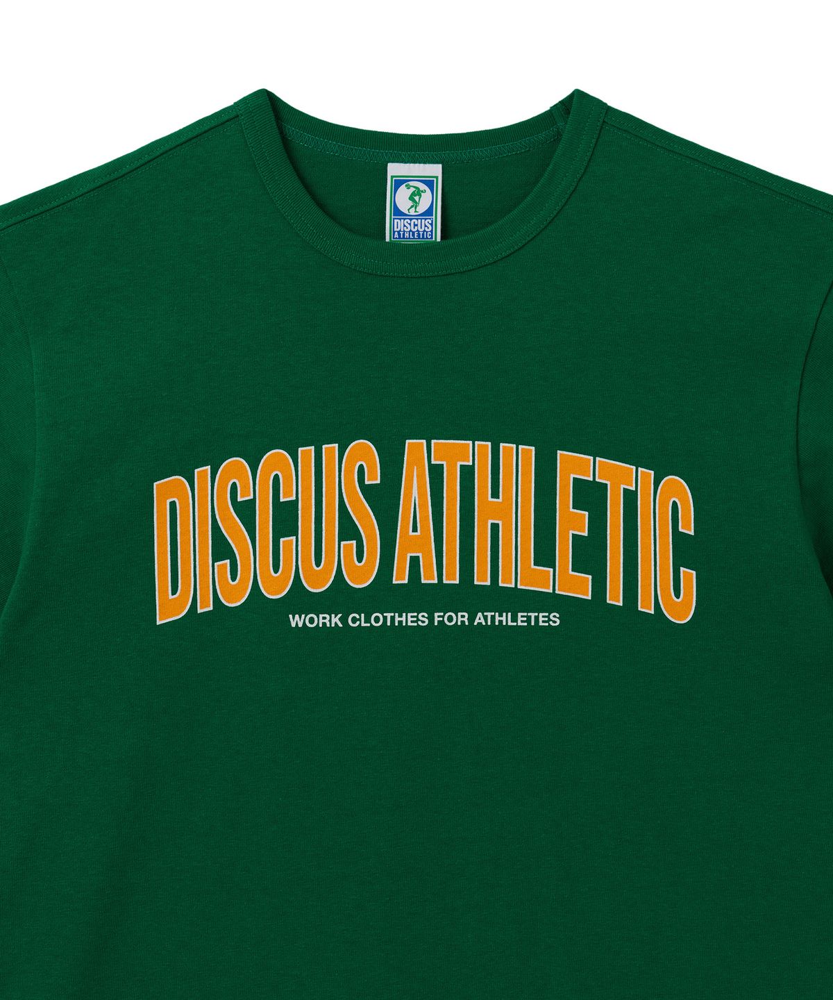 디스커스 애슬레틱(DISCUS ATHLETIC) 슈퍼 헤비웨이트 레귤러 핏 아치 티셔츠 그린