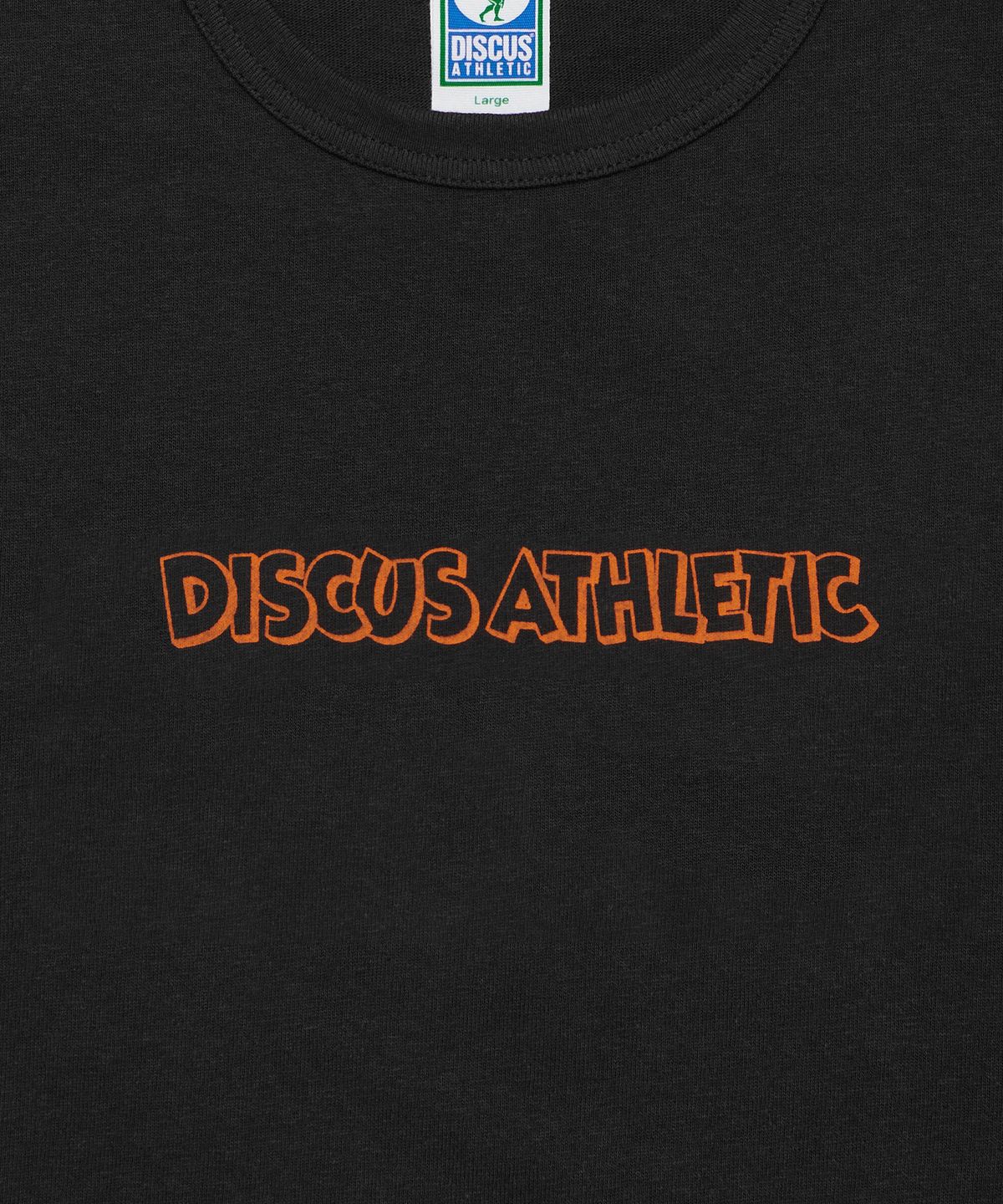 디스커스 애슬레틱(DISCUS ATHLETIC) 슈퍼 헤비웨이트 레귤러 핏 풀업 미키 티셔츠 블랙