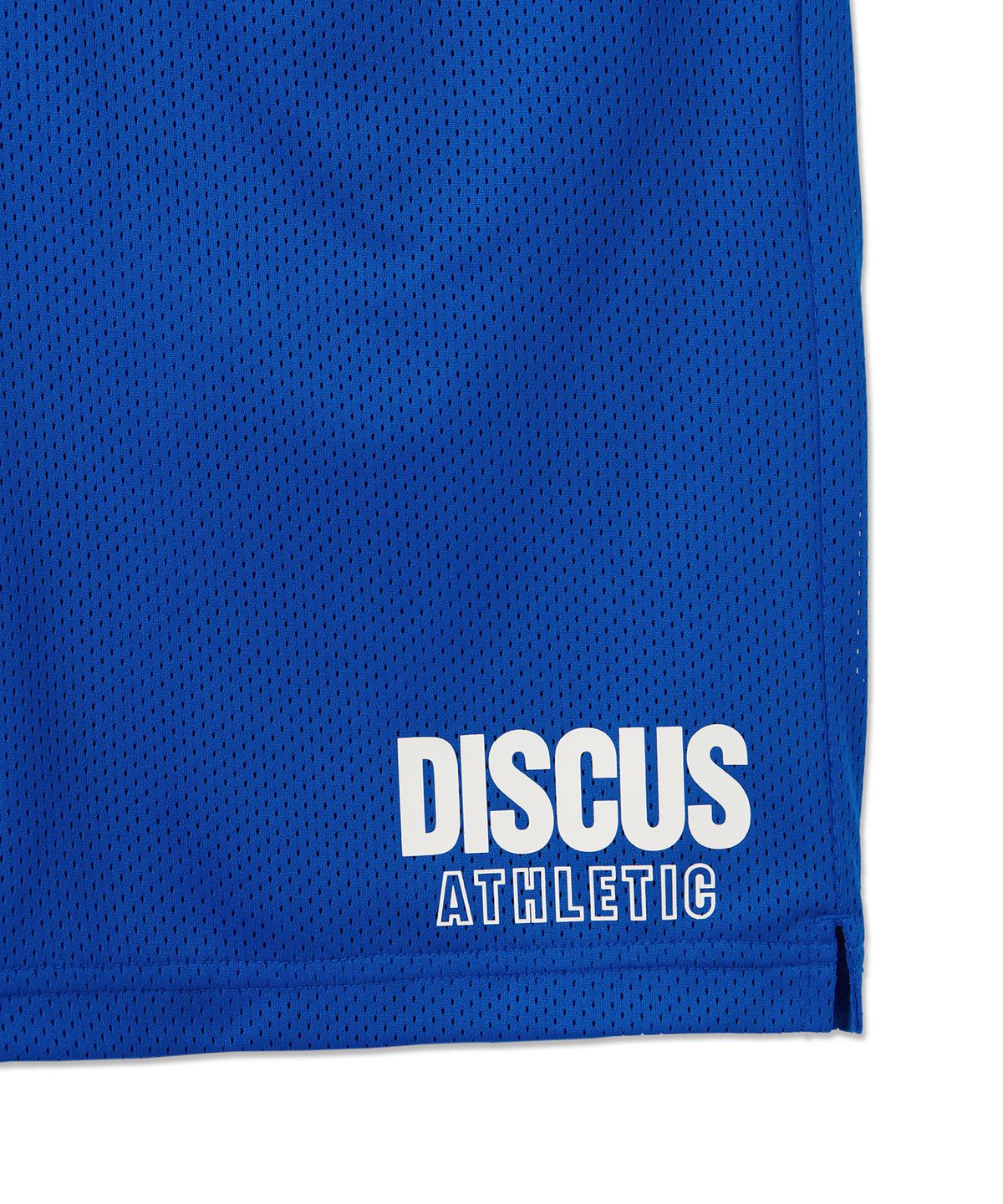 디스커스 애슬레틱(DISCUS ATHLETIC) 레터 로고 메쉬 쇼츠 블루