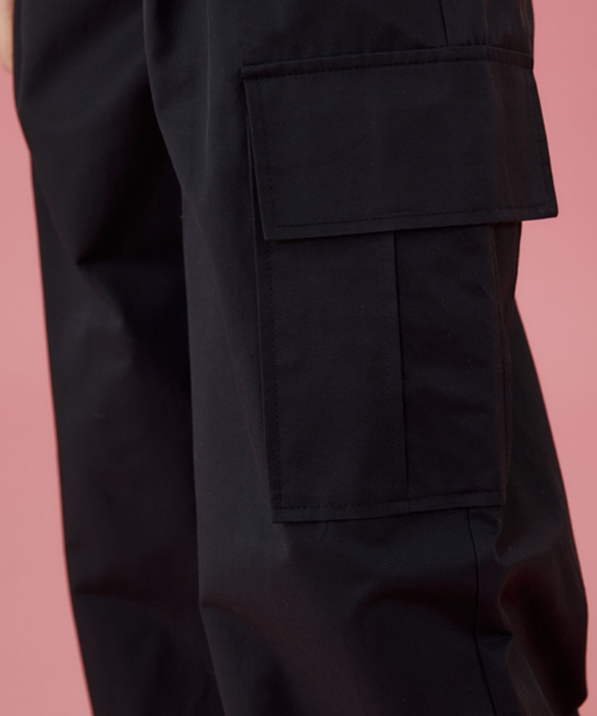 콜릿(KOLEAT) WOMEN 기능성 바스락 와이드 카고 슬랙스 팬츠 [BLACK]