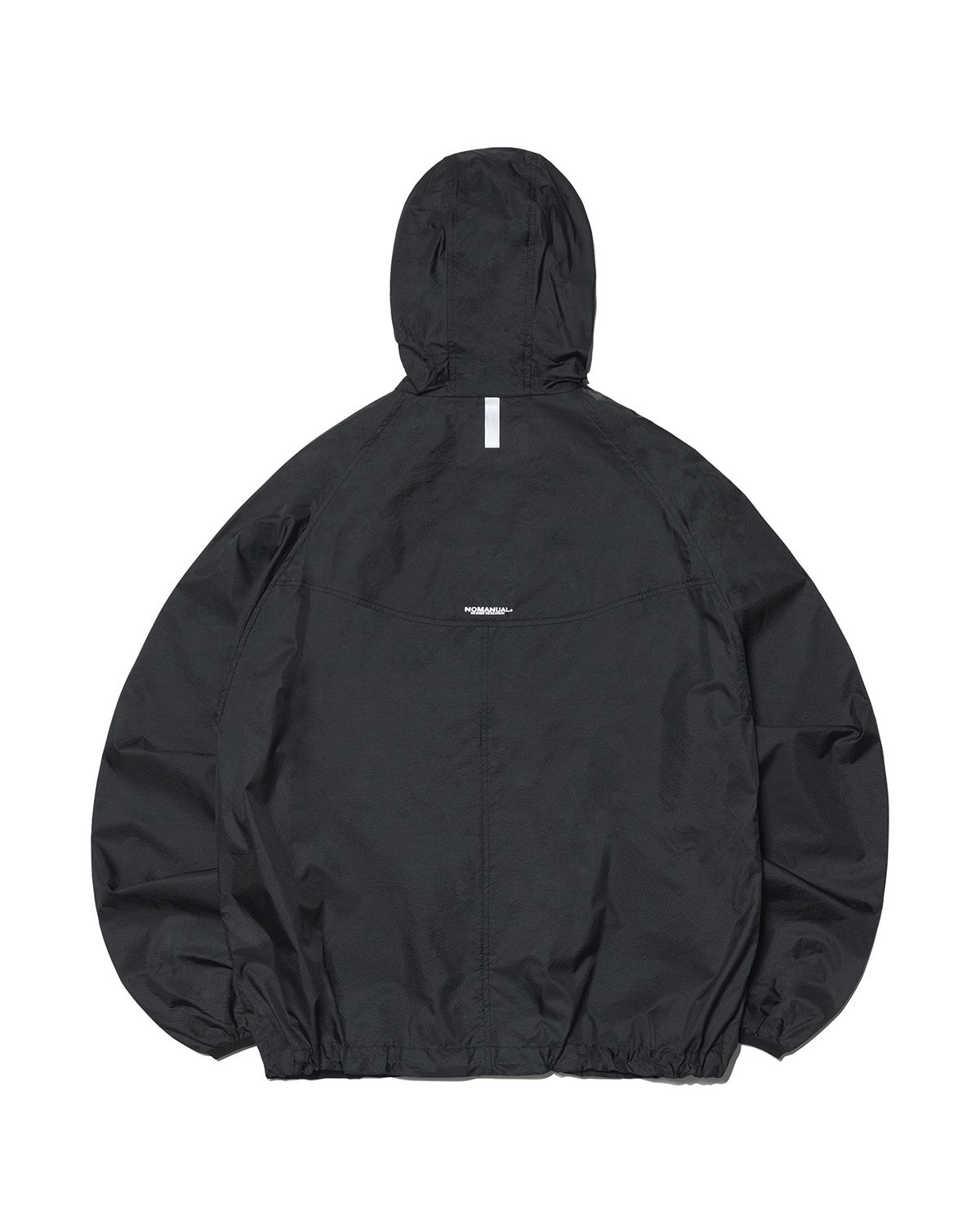노매뉴얼(NOMANUAL) TRANSLUCENT HOODED JACKET - BLACK