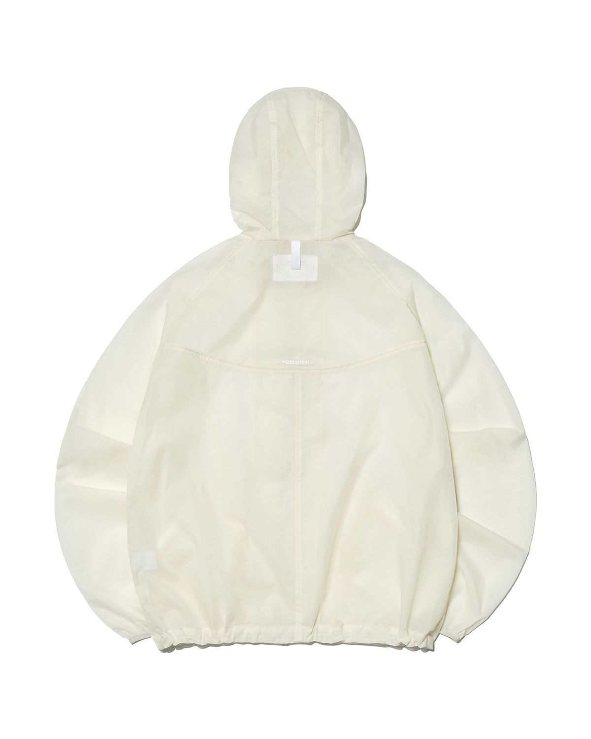 노매뉴얼(NOMANUAL) TRANSLUCENT HOODED JACKET - SAND YELLOW