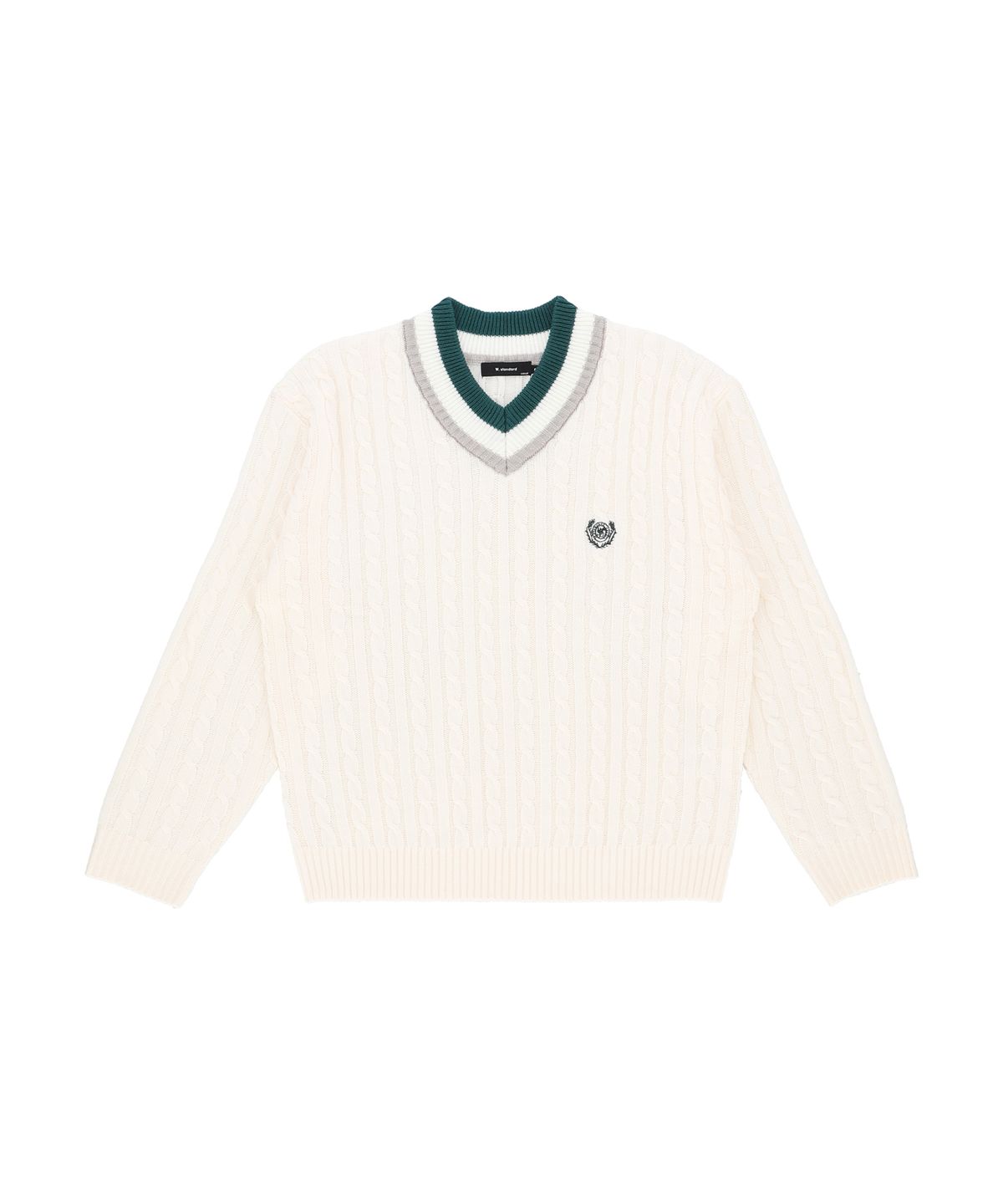 더블유스탠다드(W STANDARD) 컬러팁 브이넥 풀오버 [3 COLOR]