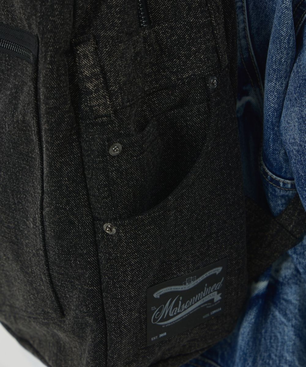 【MAISON MINED】23SS★ RIVET POCKET DENIM BACKPACK MUSINSA | MAISON MINED RIVET POCKET DENIM BACKPACK BLACK