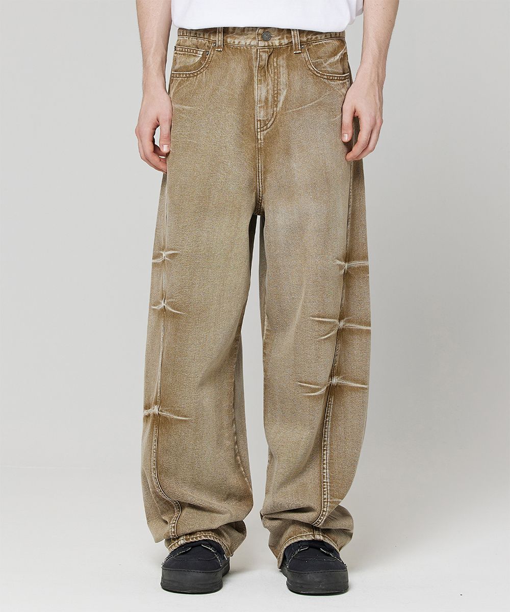 MUSINSA | MAISON MINED PINCH WIND DENIM PANTS BLACK