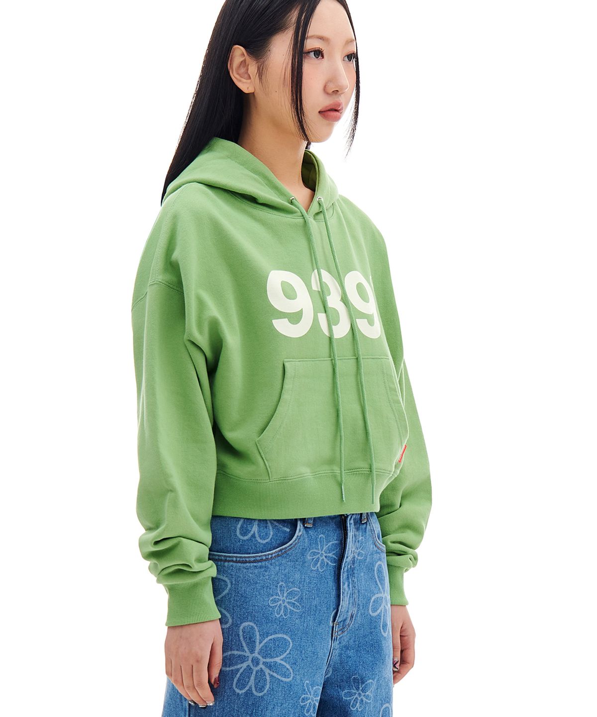 아카이브 볼드(ARCHIVE BOLD) 939 LOGO CROP HOOD (LIGHT GREEN)