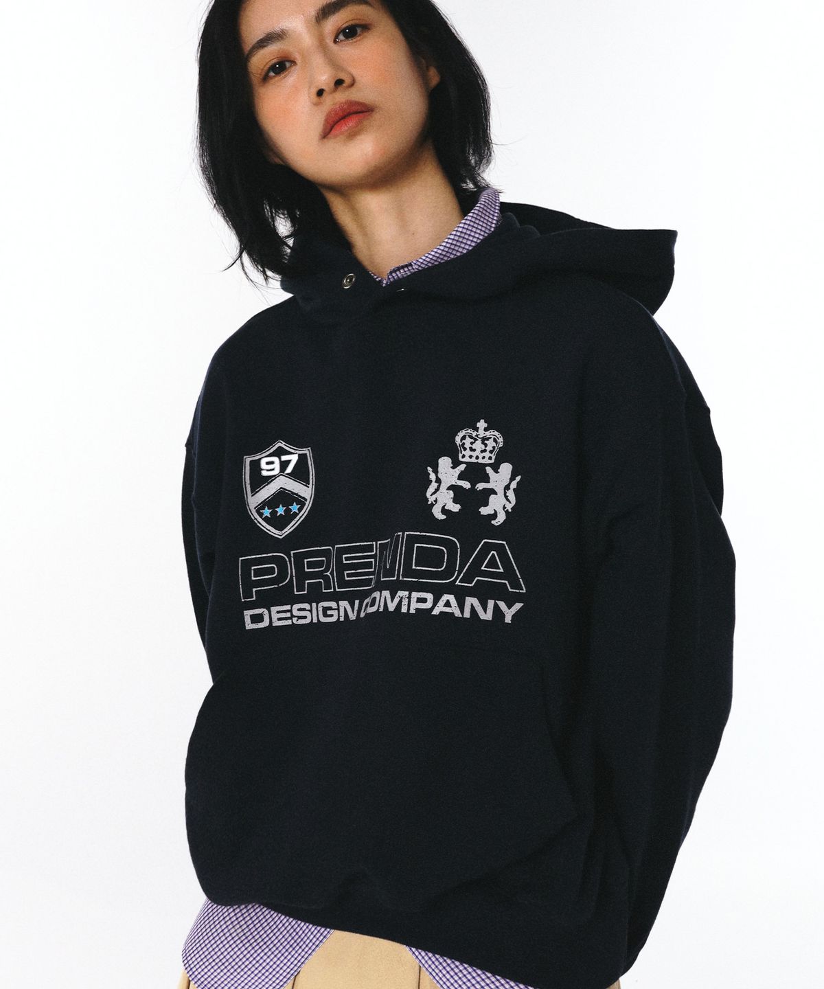 프렌다(PRENDA) PDC UNIFORM HOODIE NAVY
