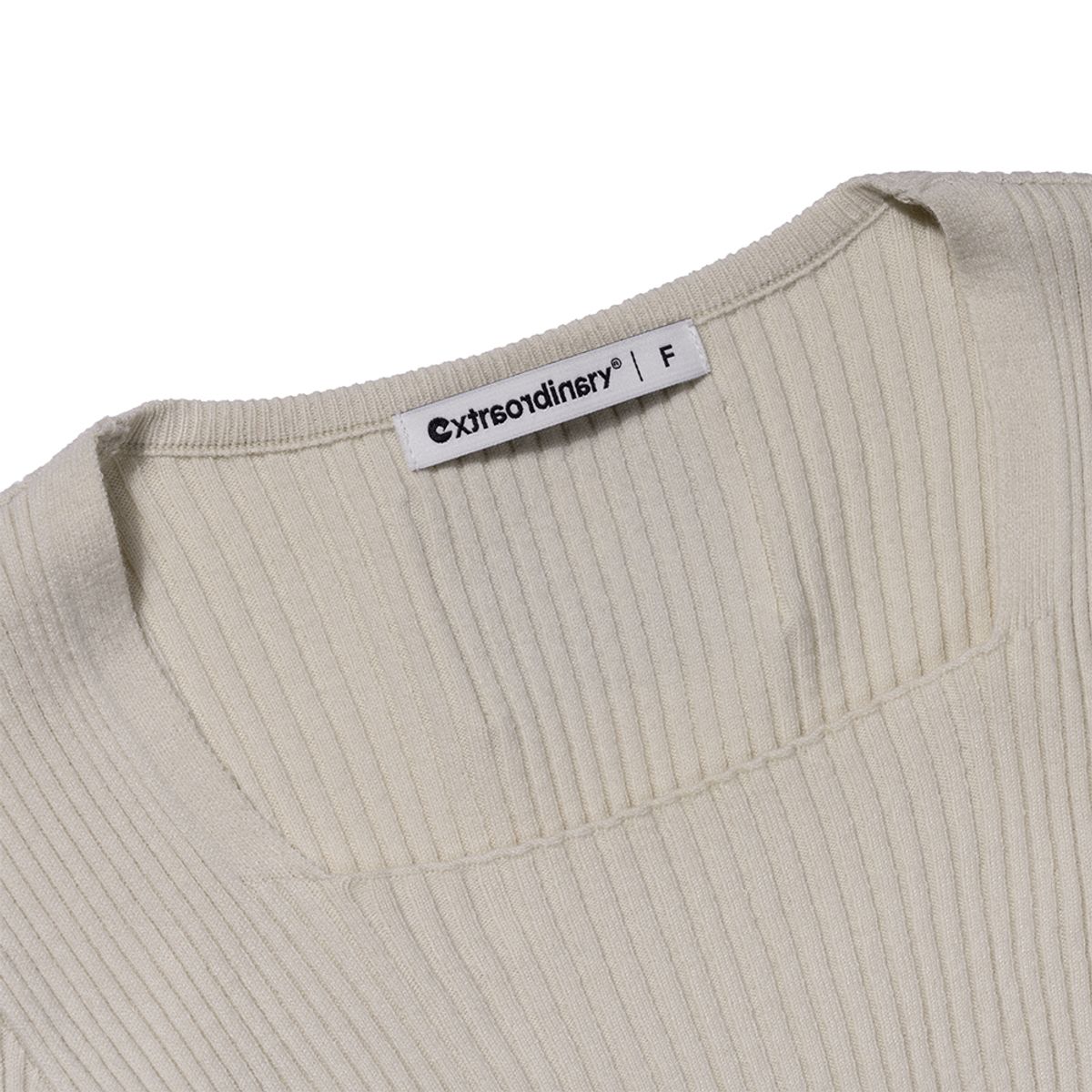 엑스트라오디너리(EXTRAORDINARY) SQUARE NECK SWEATER L/BEIGE