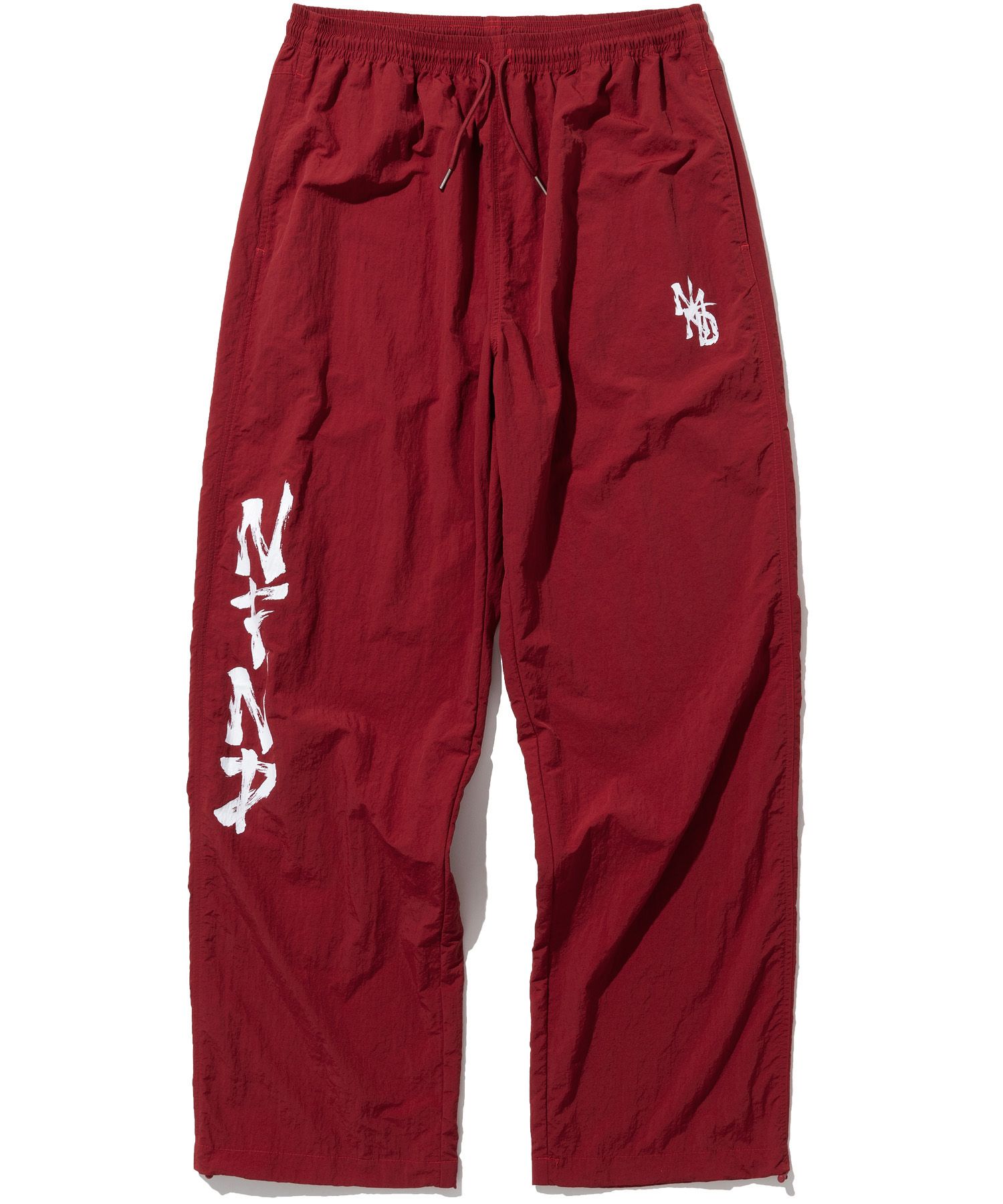 デニム・ジーパン NOT4NERD Brush NFND Logo Nylon Pants Light Grey PT070LG MUSINSA公式 | NOT4NERD Brush NFND Logo Nylon Pants - Red