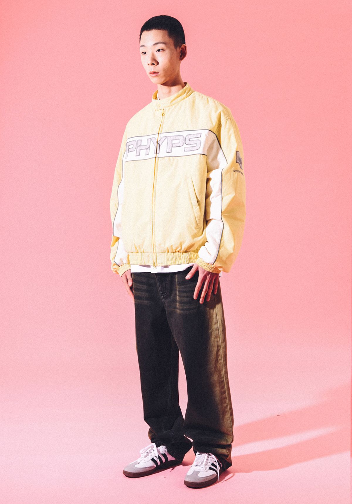 피지컬 디파트먼트(PHYSICAL DEPARTMENT) 챌린저 레이서 자켓 라임