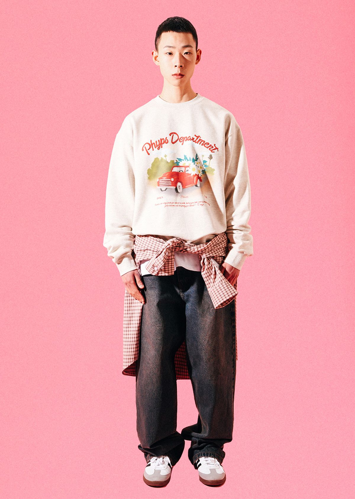 피지컬 디파트먼트(PHYSICAL DEPARTMENT) FLOWER DELIVERY CREWNECK OATMEAL