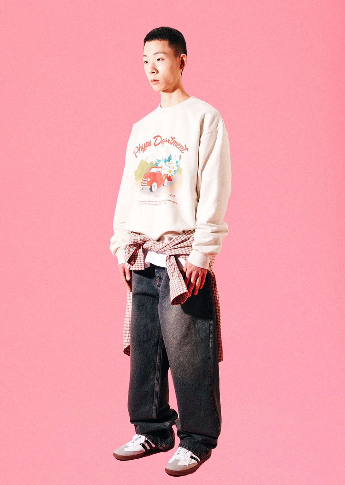 피지컬 디파트먼트(PHYSICAL DEPARTMENT) FLOWER DELIVERY CREWNECK OATMEAL