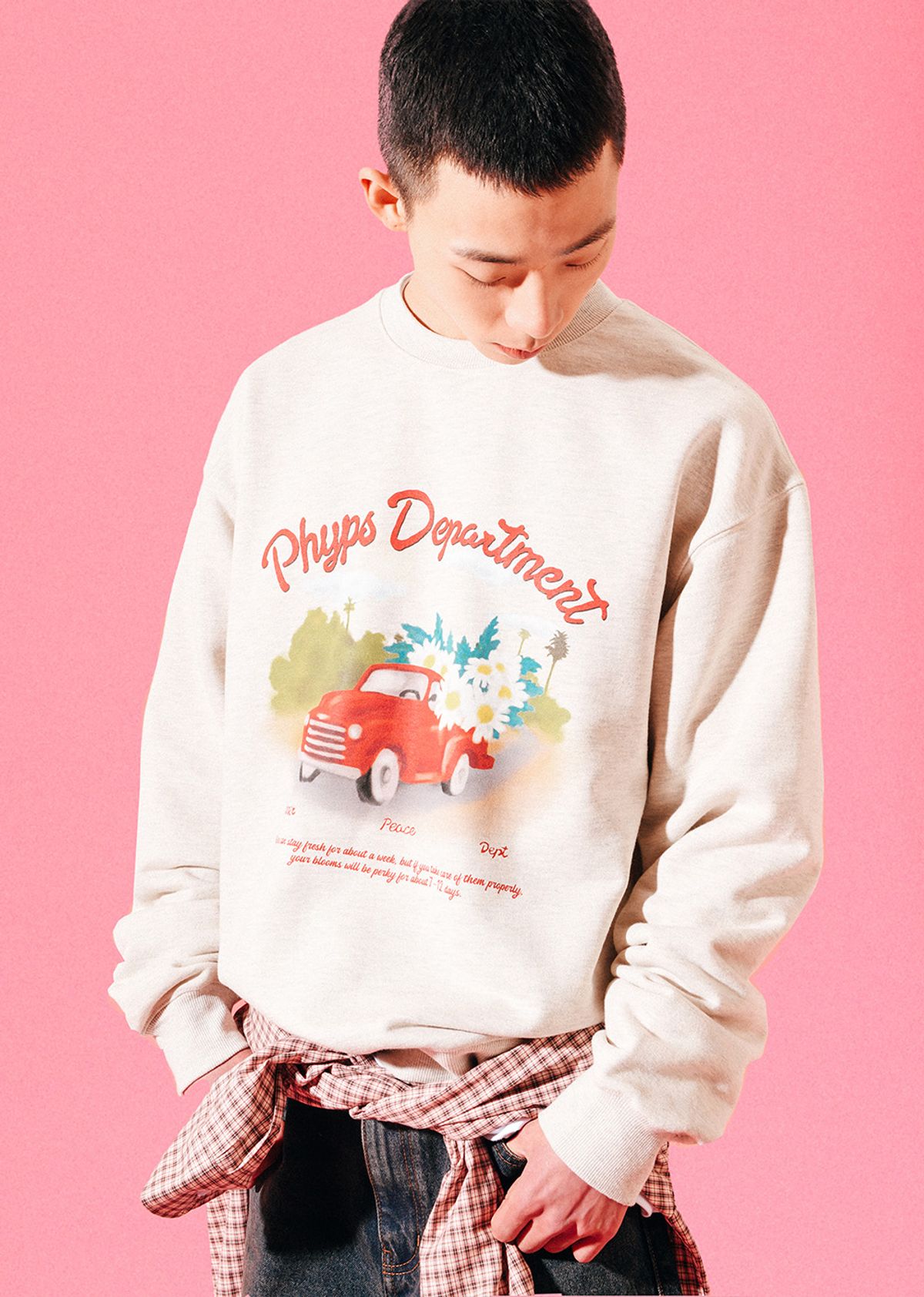피지컬 디파트먼트(PHYSICAL DEPARTMENT) FLOWER DELIVERY CREWNECK OATMEAL