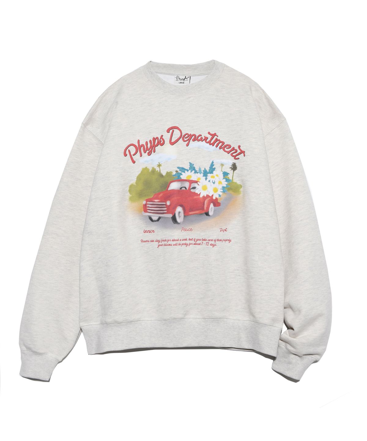 피지컬 디파트먼트(PHYSICAL DEPARTMENT) FLOWER DELIVERY CREWNECK OATMEAL
