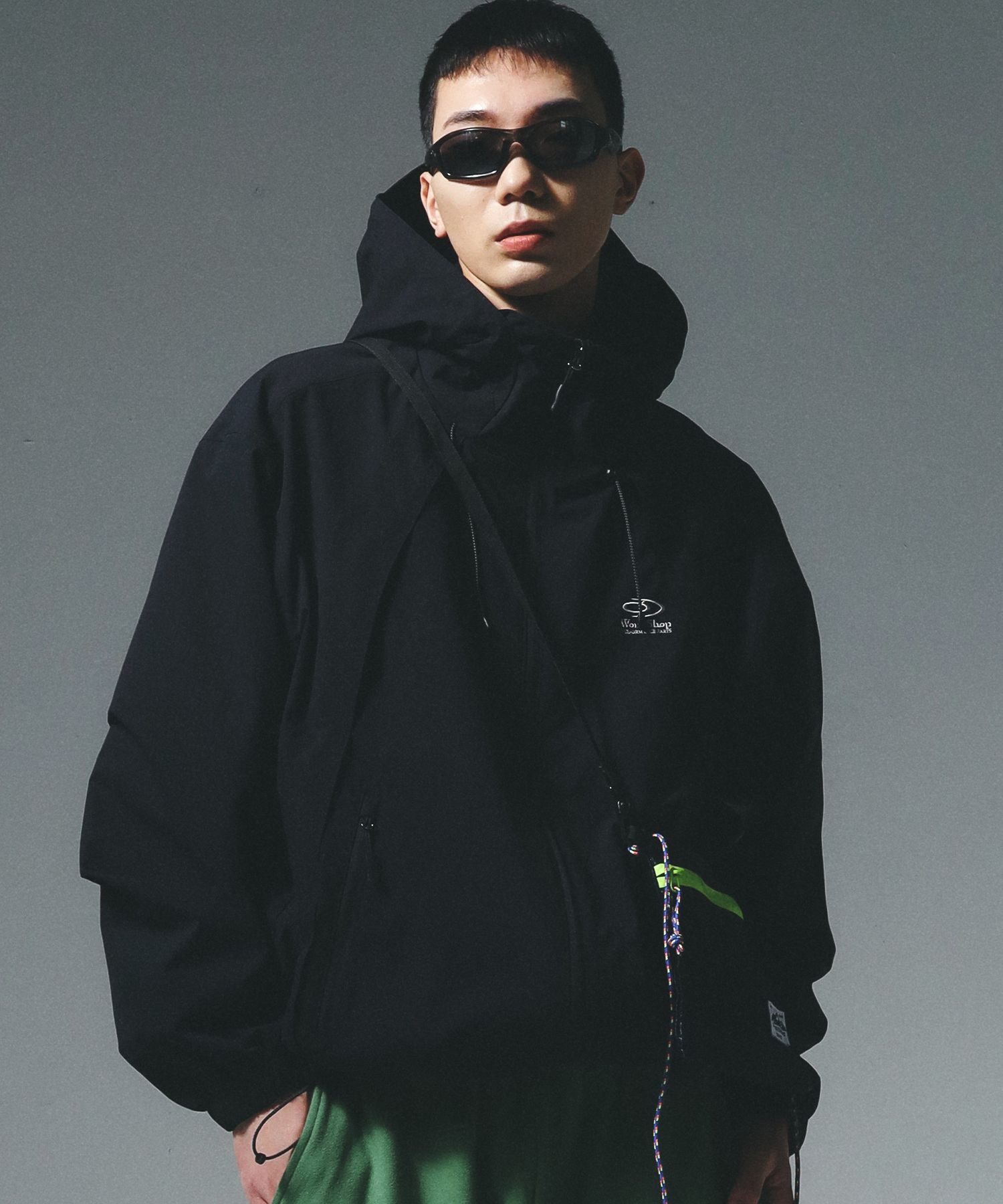 MUSINSA公式 | TRAVEL Wing Open Windbreaker Black