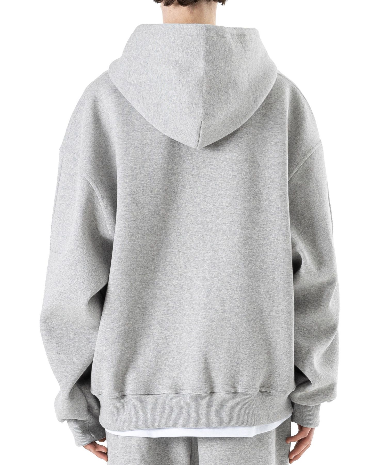 LE SSERAFIM着用 [MASSNOUN] STAR LOGO HOODY ZIP-UP(2 COLOR) MUSINSA | MASSNOUN Star logo heavy hooded zip-up MSHZP001-GY