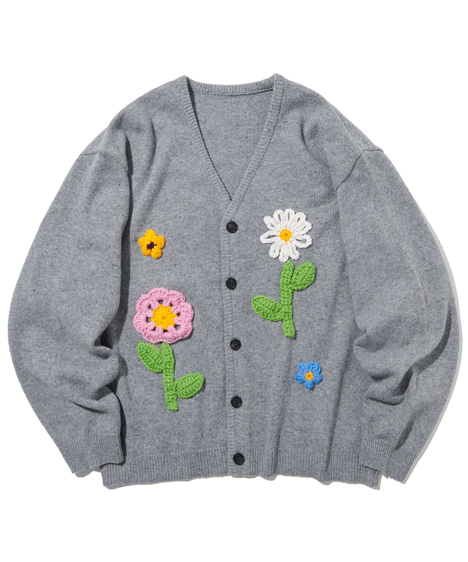 MUSINSA | MISTER CHILD Crochet Garden Cardigan Gray