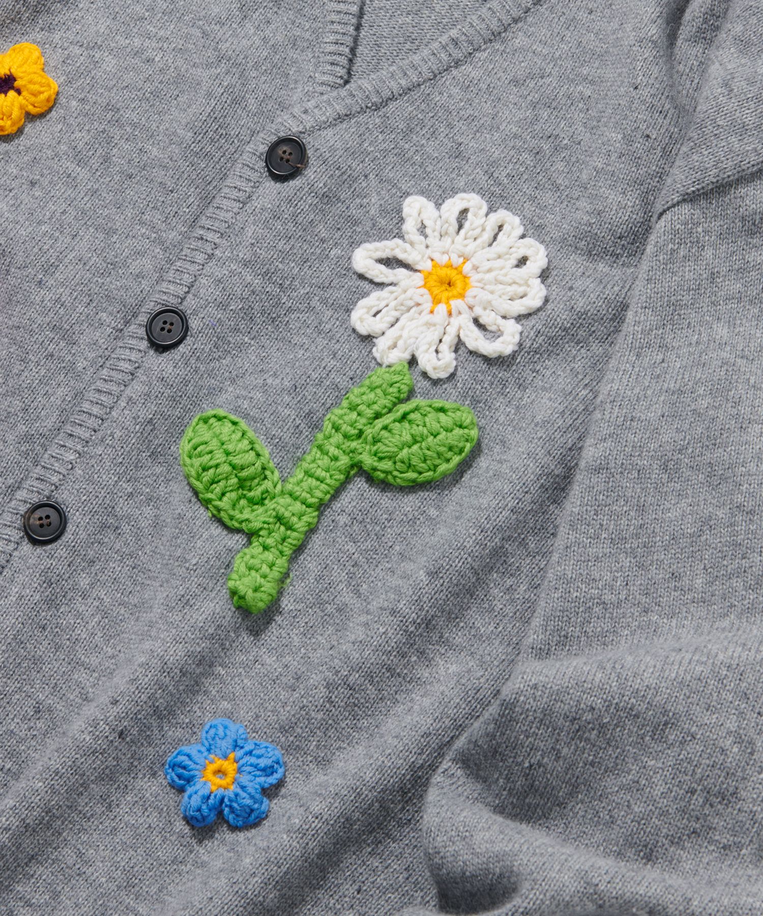 ★送料・関税込★MISTER CHILD★CROCHET GARDEN CARDIGAN★ MUSINSA | MISTER CHILD Crochet Garden Cardigan Gray