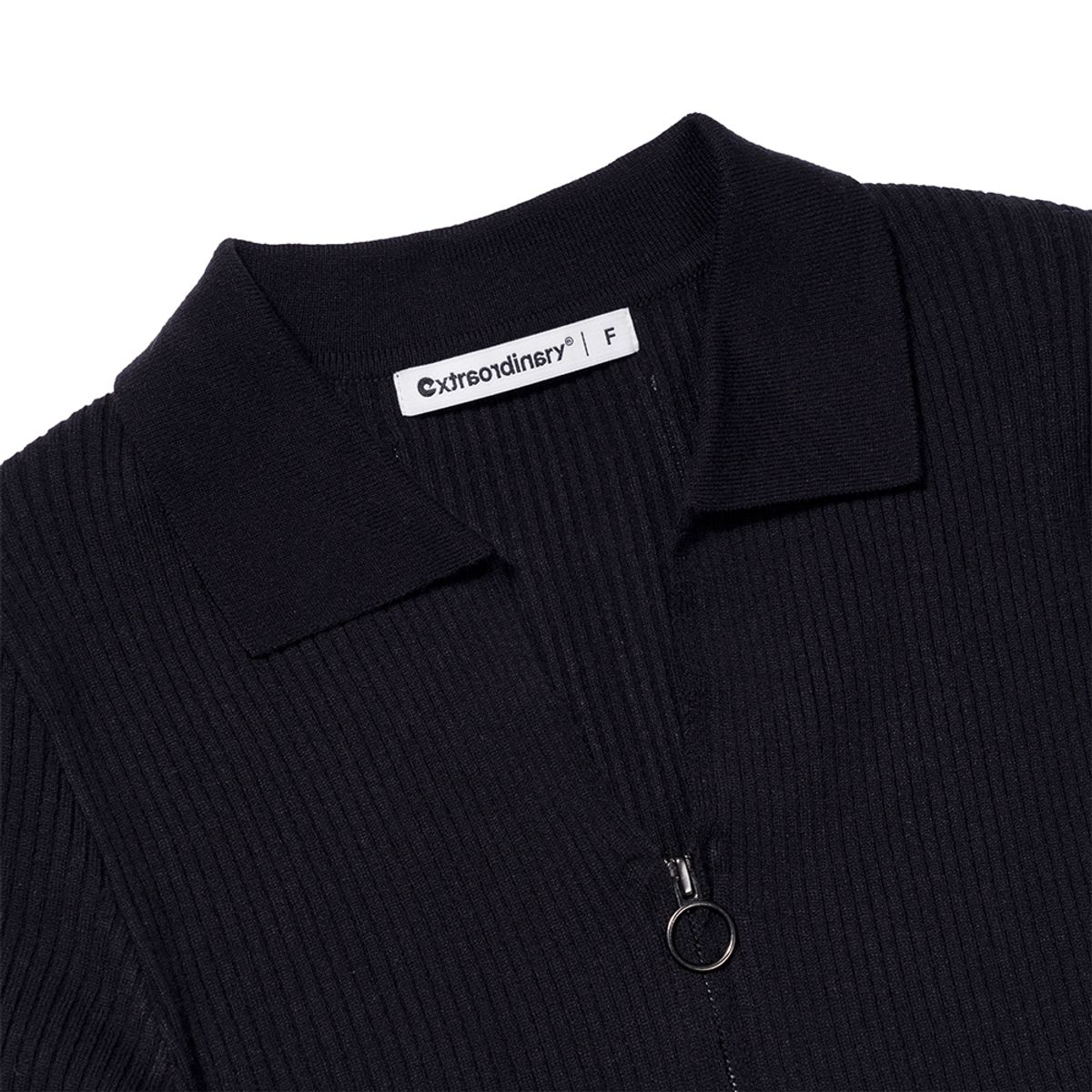 엑스트라오디너리(EXTRAORDINARY) KNIT ZIP-UP BLACK