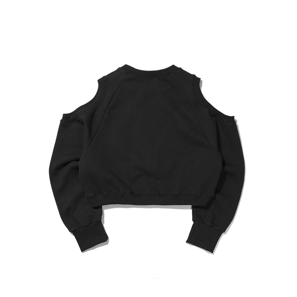 엑스트라오디너리(EXTRAORDINARY) W SYMBOL CROP CREWNECK  BLACK