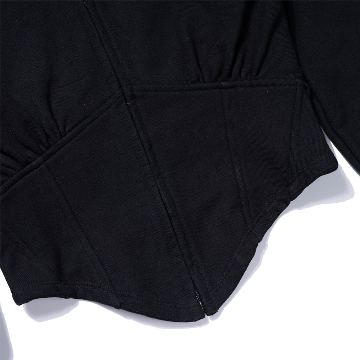 엑스트라오디너리(EXTRAORDINARY) CORSET HOODIE ZIP-UP  BLACK