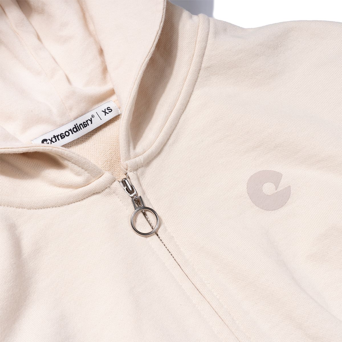 엑스트라오디너리(EXTRAORDINARY) CORSET HOODIE ZIP-UP  BEIGE