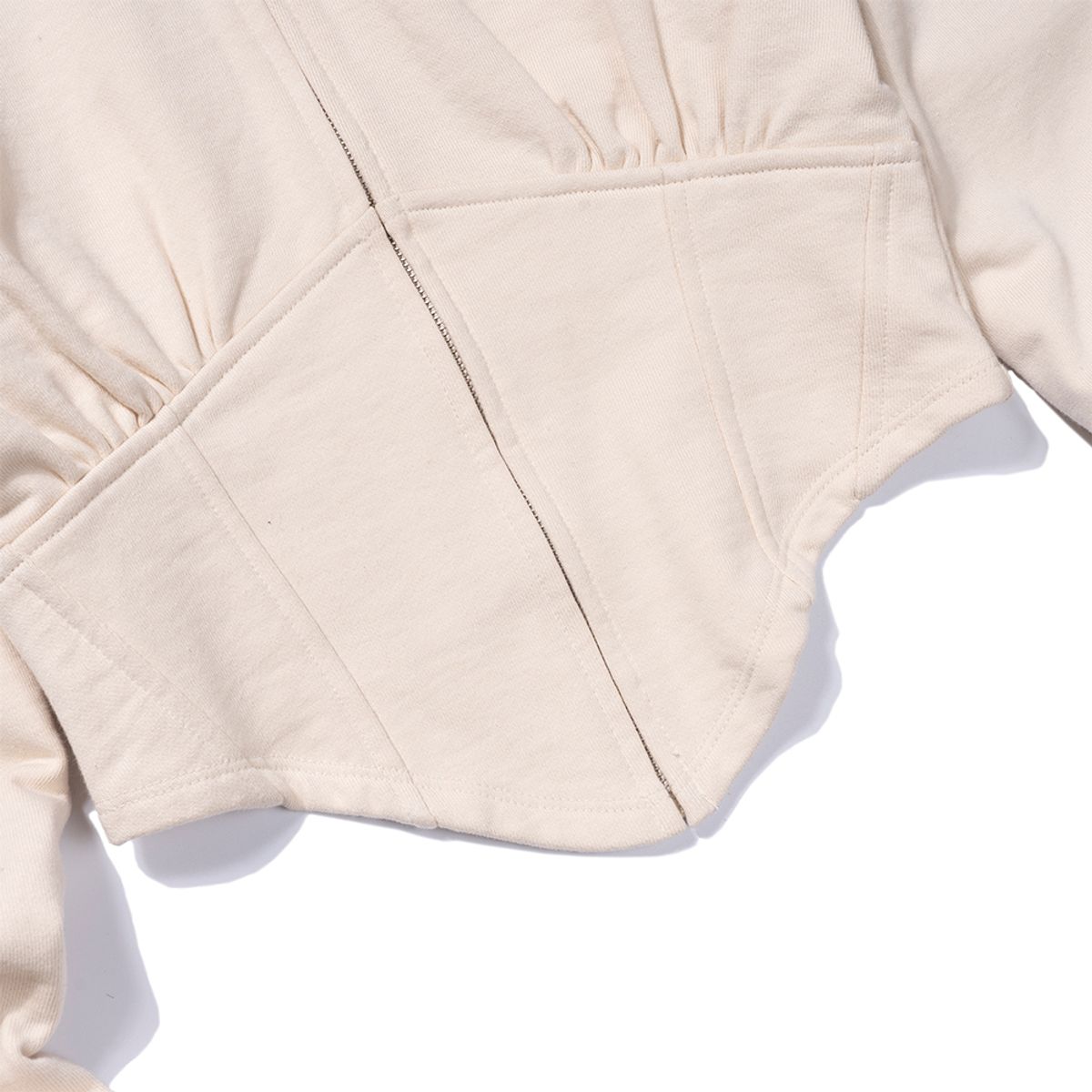 엑스트라오디너리(EXTRAORDINARY) CORSET HOODIE ZIP-UP  BEIGE
